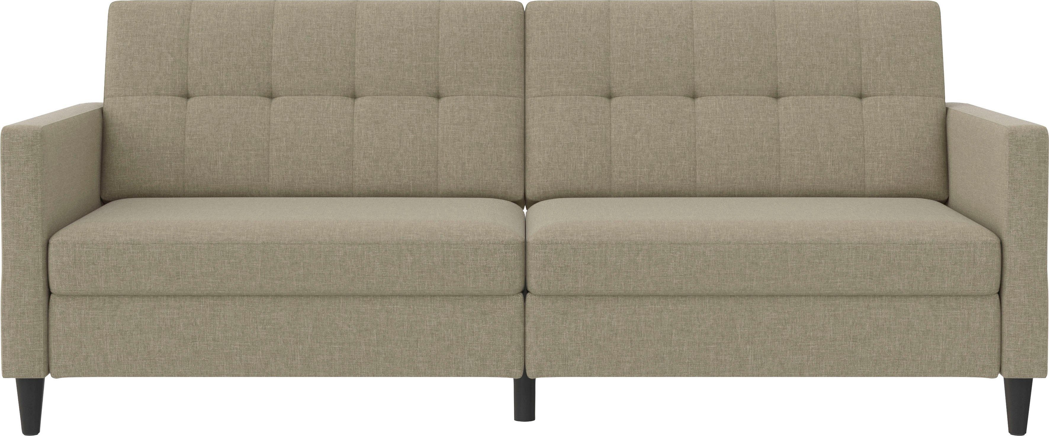 Dorel Home 3-Sitzer Hartford II, Bettfunktion, Rückenlehne 2-teilig, 3-fach verstellbar, Sitzhöhe 43 cm