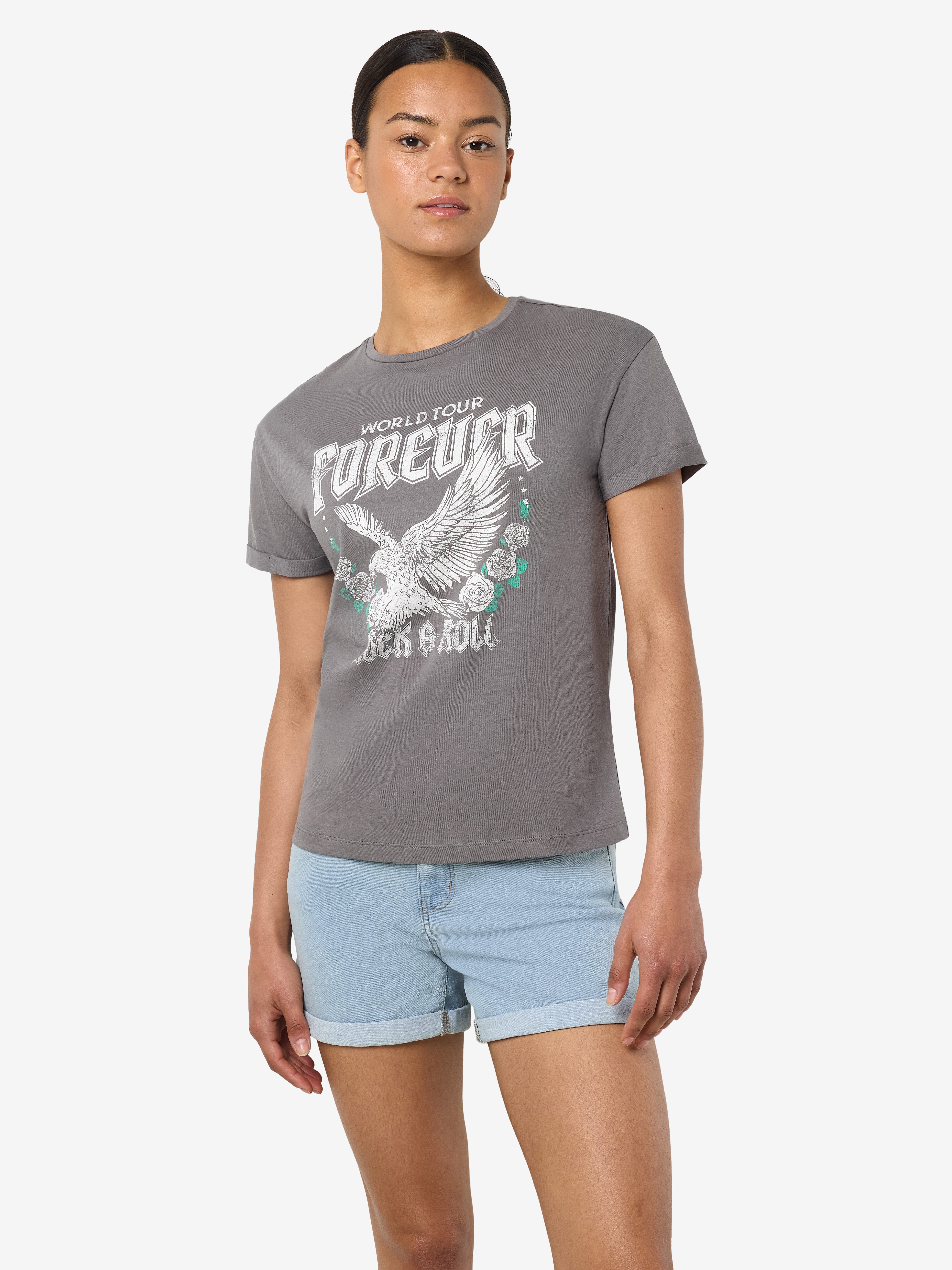 Noisy may Kurzarmshirt NMBRANDY FRONTPRINT S/S günstig online kaufen