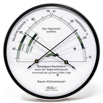 Fischer Barometer Wohnklima Hygrometer mit Thermometer Innenwetterstation
