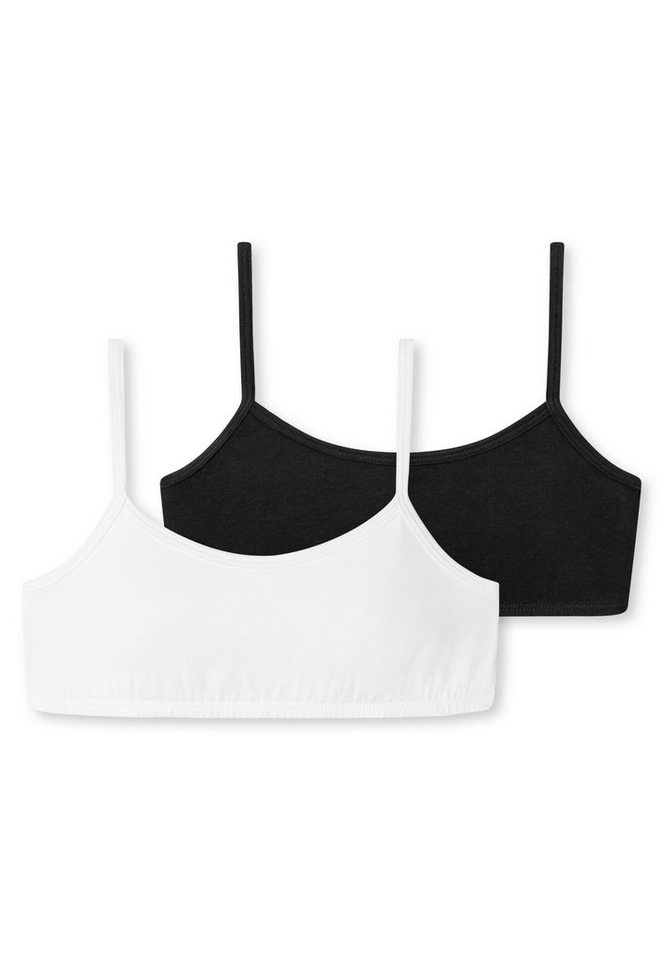 Schiesser Bustier 2Pack Bustiers (Set, 2-tlg) unifarben, aus 95% Baumwolle,  5% Elasthan