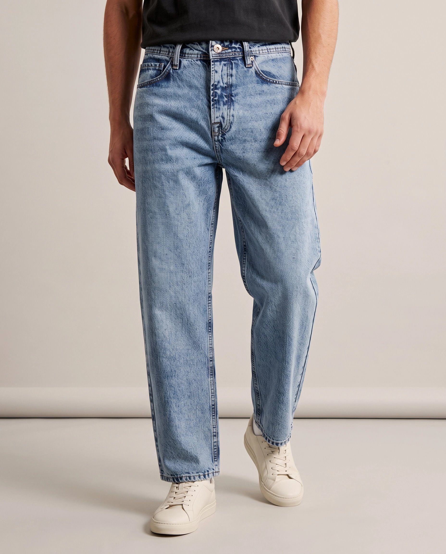 Rock Creek Relax-fit-Jeans Herren Hose Baggy mit Weitem Bein RC-2462 5-Pocket-Style