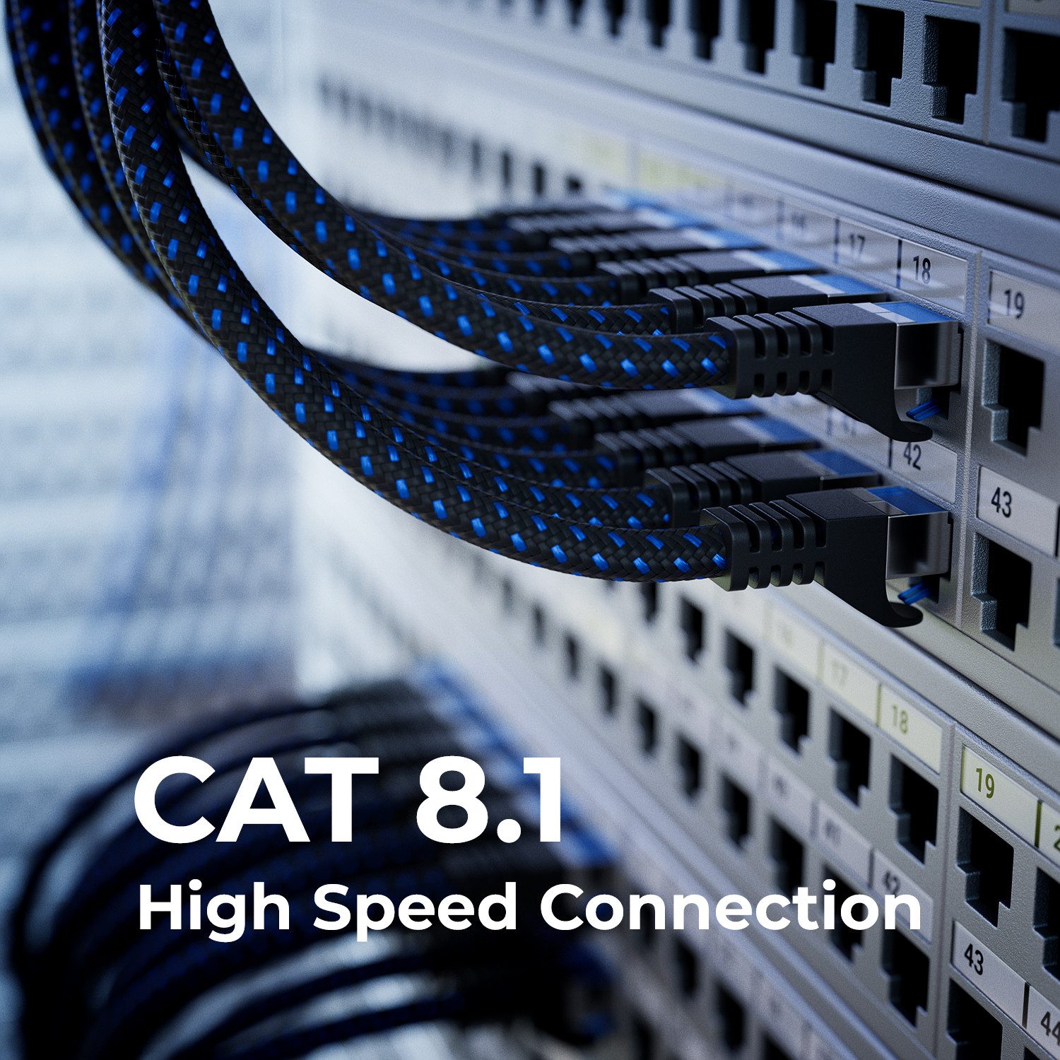 deleyCON deleyCON 10m CAT8.1 Nylon Netzwerkkabel S/FTP PIMF 2000MHz 40Gbit LAN-Kabel – Bild 5 von 5