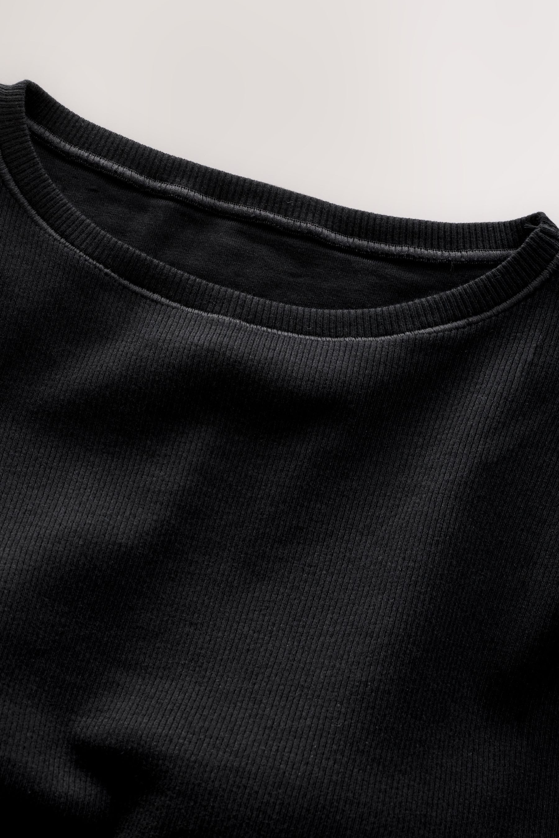Next Langarmshirt Geripptes Langarmoberteil mit verdecktem Support (1-tlg)