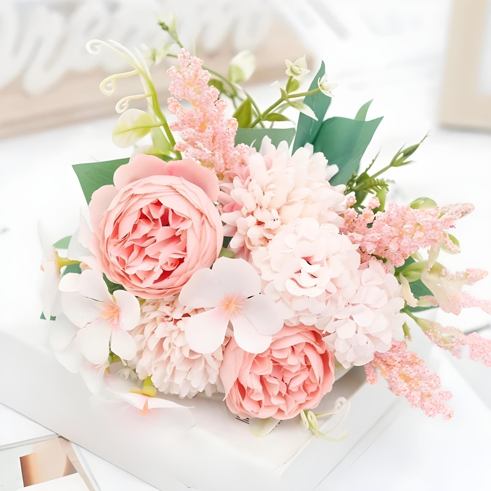 Kunstblumenstrauß Kunstblumenstrauß aus Seidenblumen – Kunstrosen, günstig online kaufen
