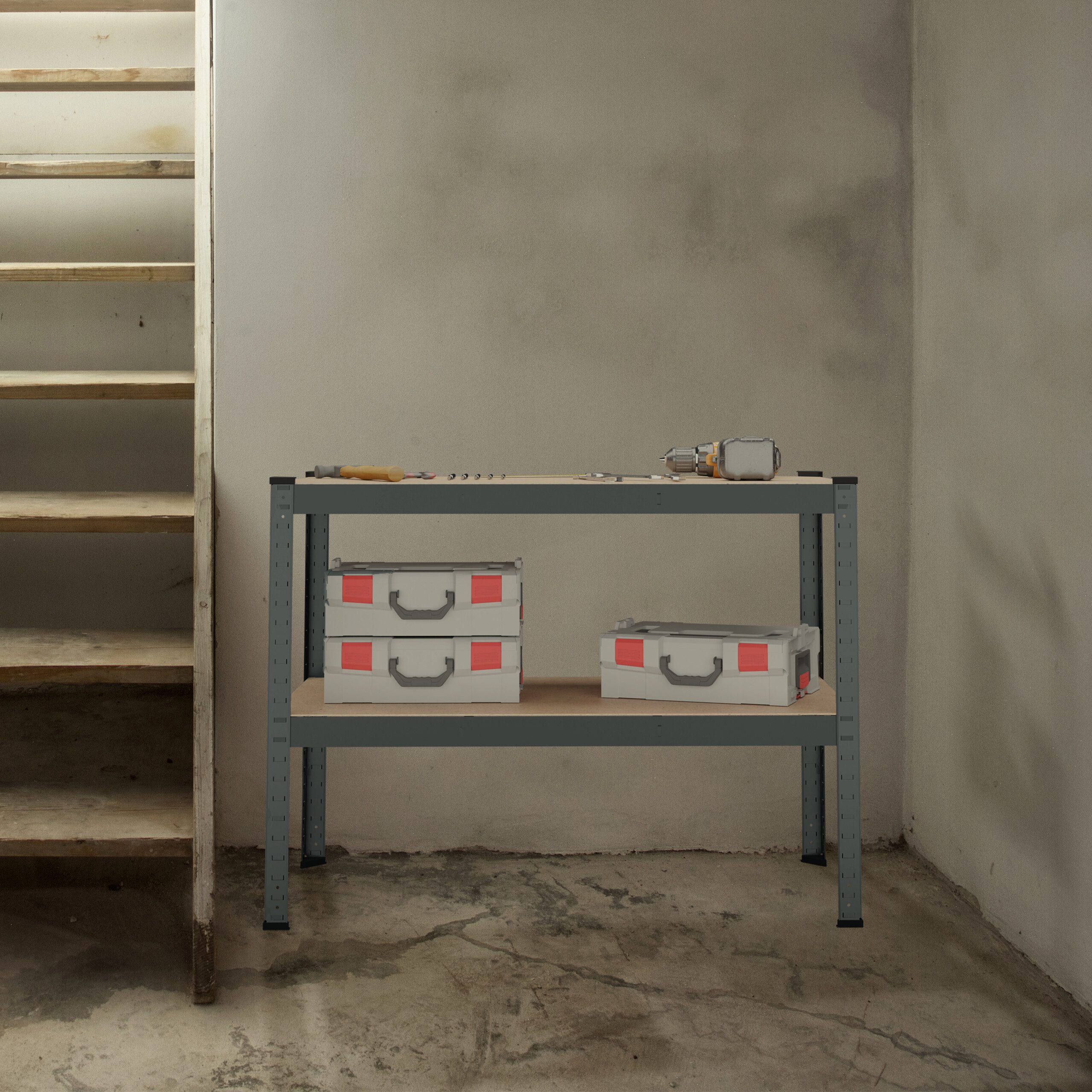 relaxdays Werkbank 2 Ebene