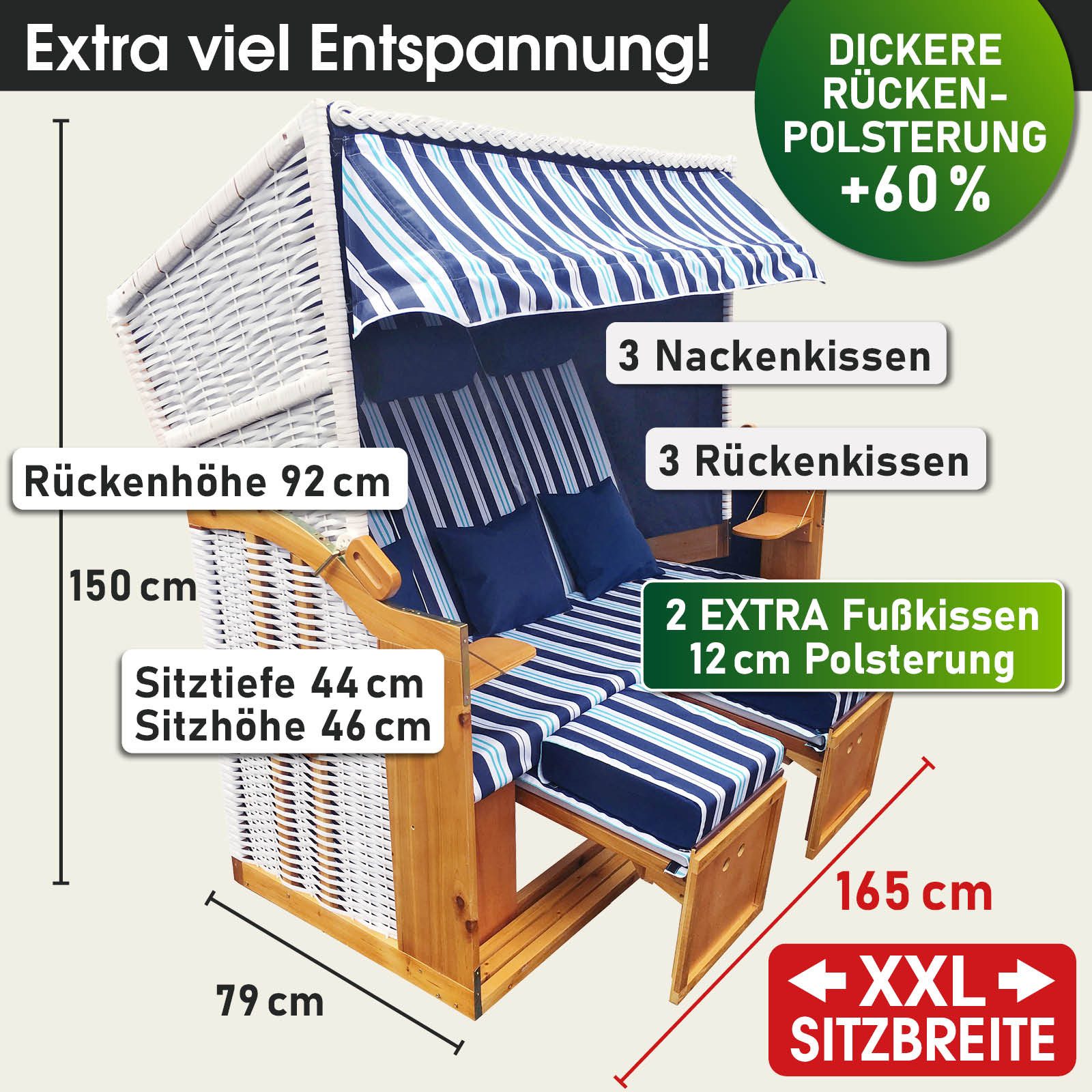 BRAST Strandkorb für 3 Personen, 120cm günstig online kaufen