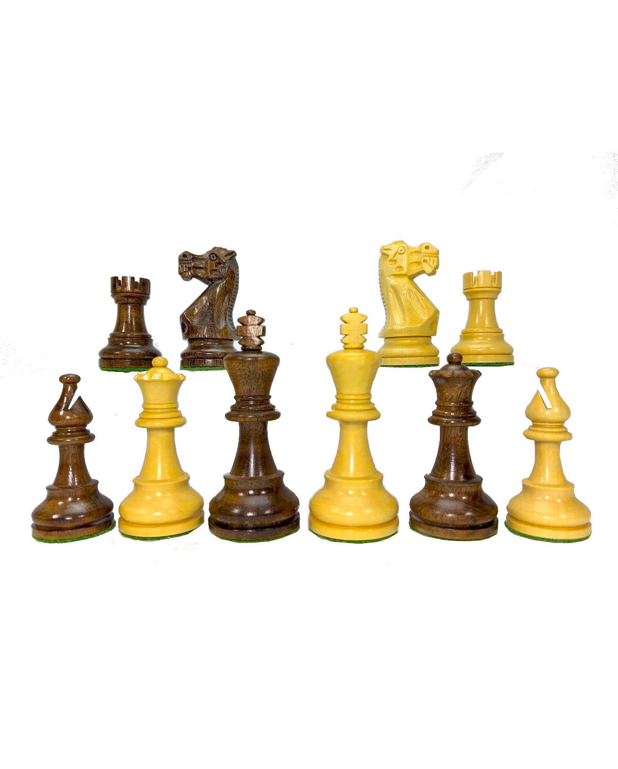 ROOGU Spiel ROOGU Classic Staunton Schachfiguren AKAZIENHOLZ Handgeschnitzt Indien