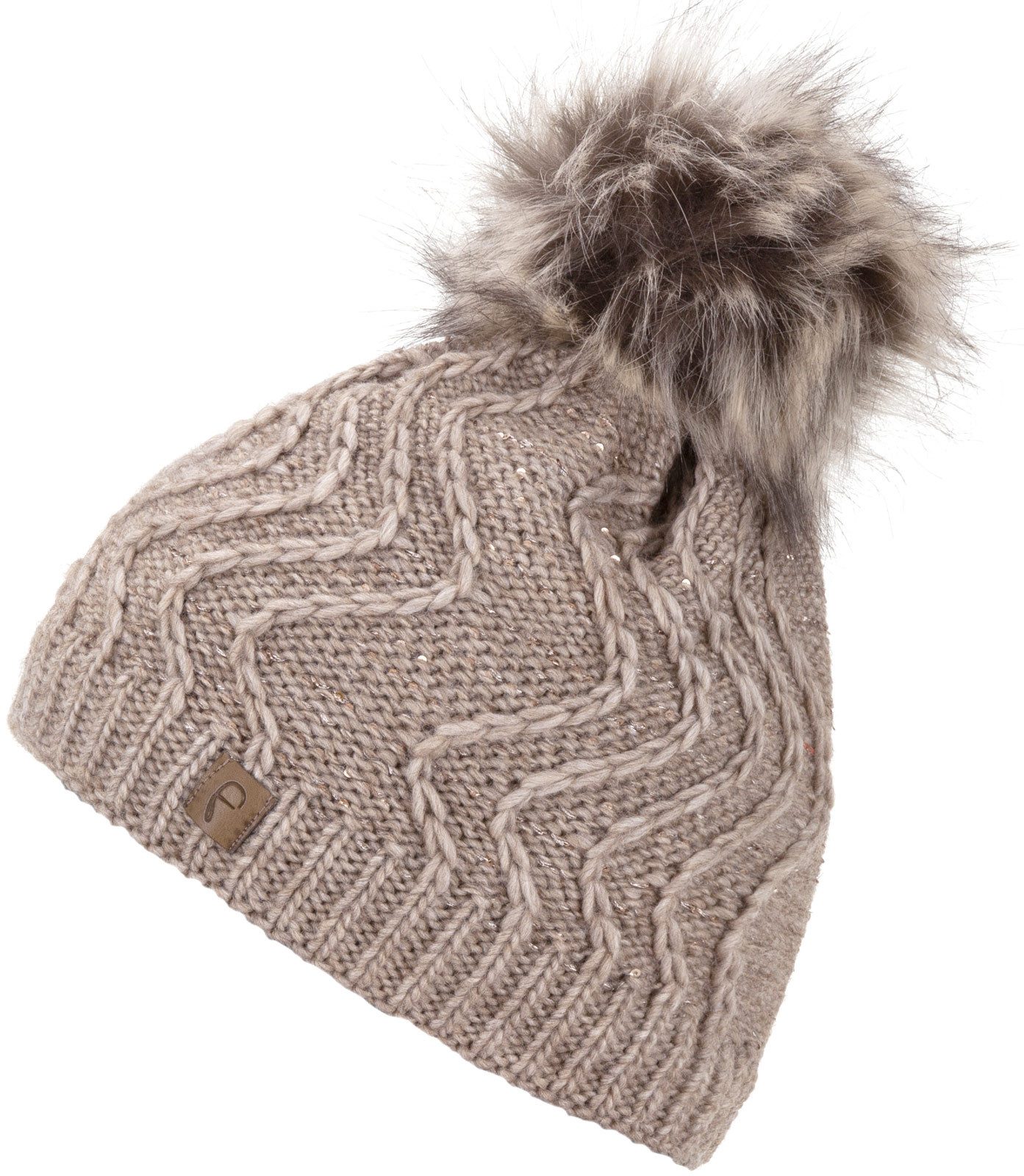 Faera Bommelmütze Wintermütze Damen Herren Mütze Beanie Haube gefüttert Bommelmütze