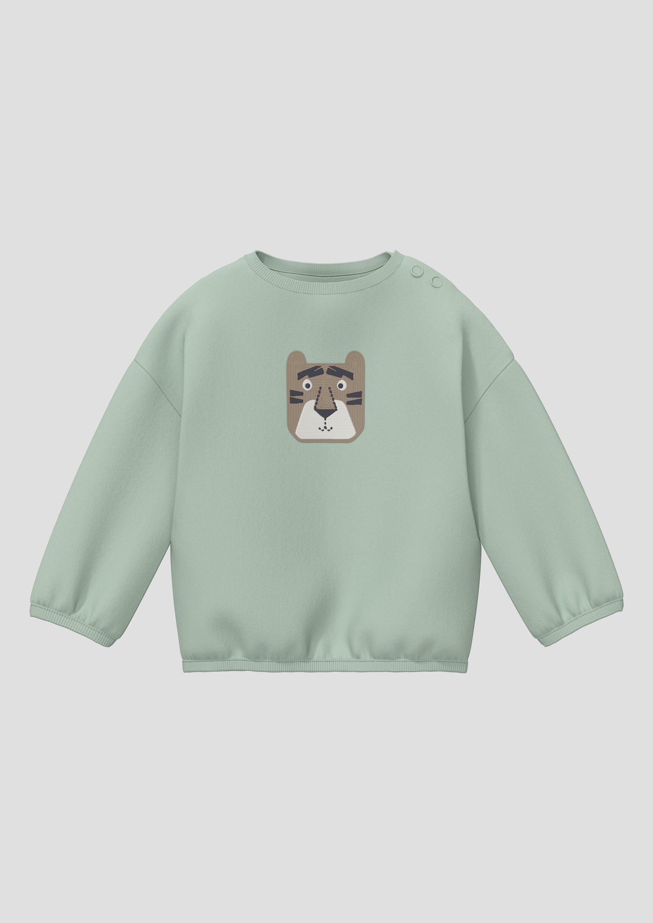 s.Oliver Sweatshirt Sweatshirt Unisex Sweatshirt mit Applikation im Loose Fit