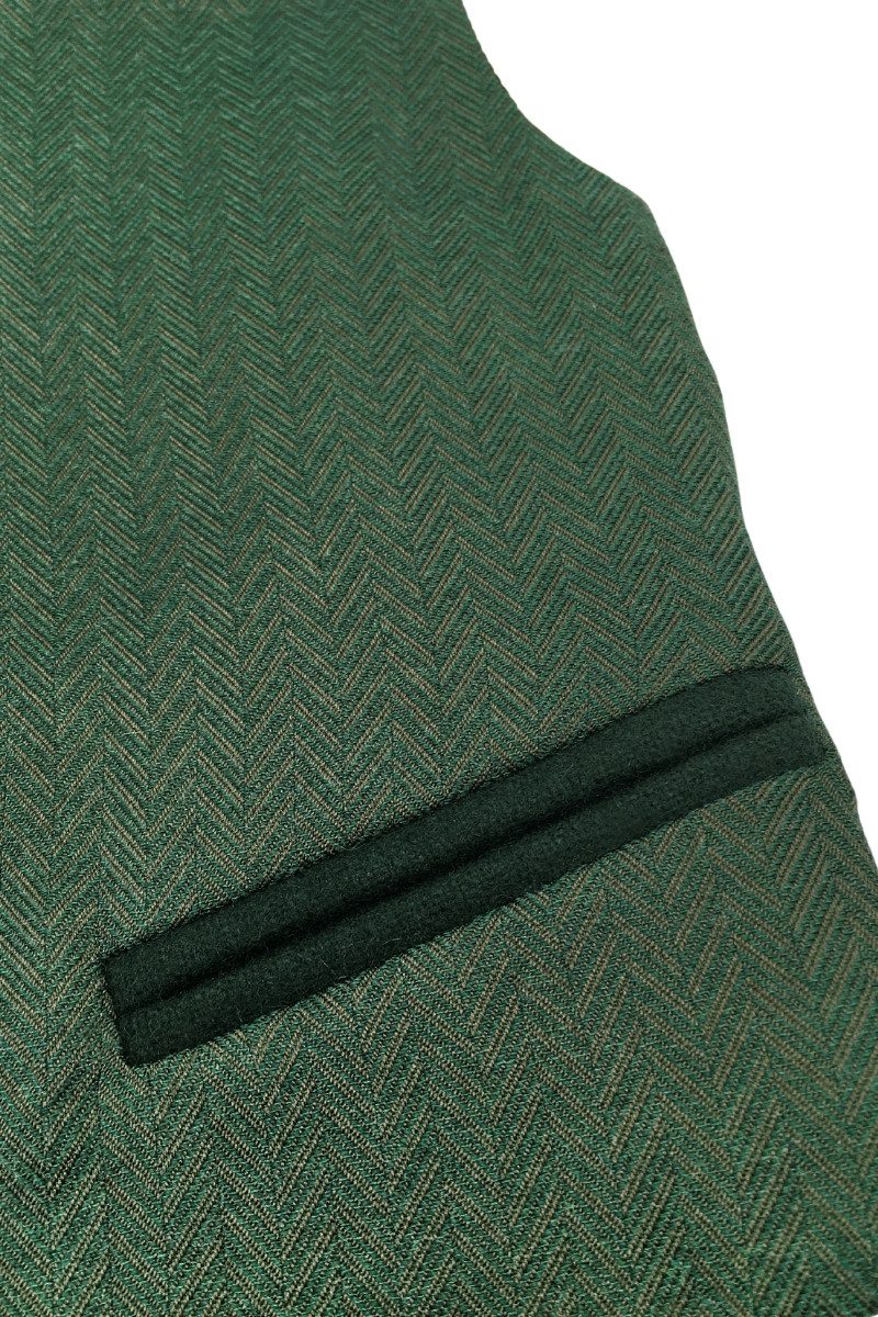 Isar-Trachten Trachtenjacke Kinderweste - TOBIN - tannengrün