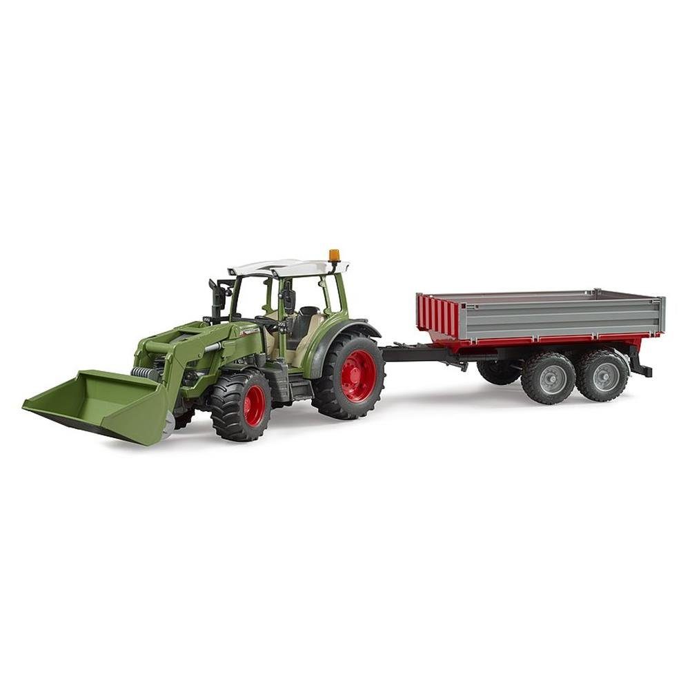Bruder® Spielzeug-Traktor Grün Fendt 02182 211, Frontlader Bordwandanhänger, 1:16, mit und Vario Maßstab