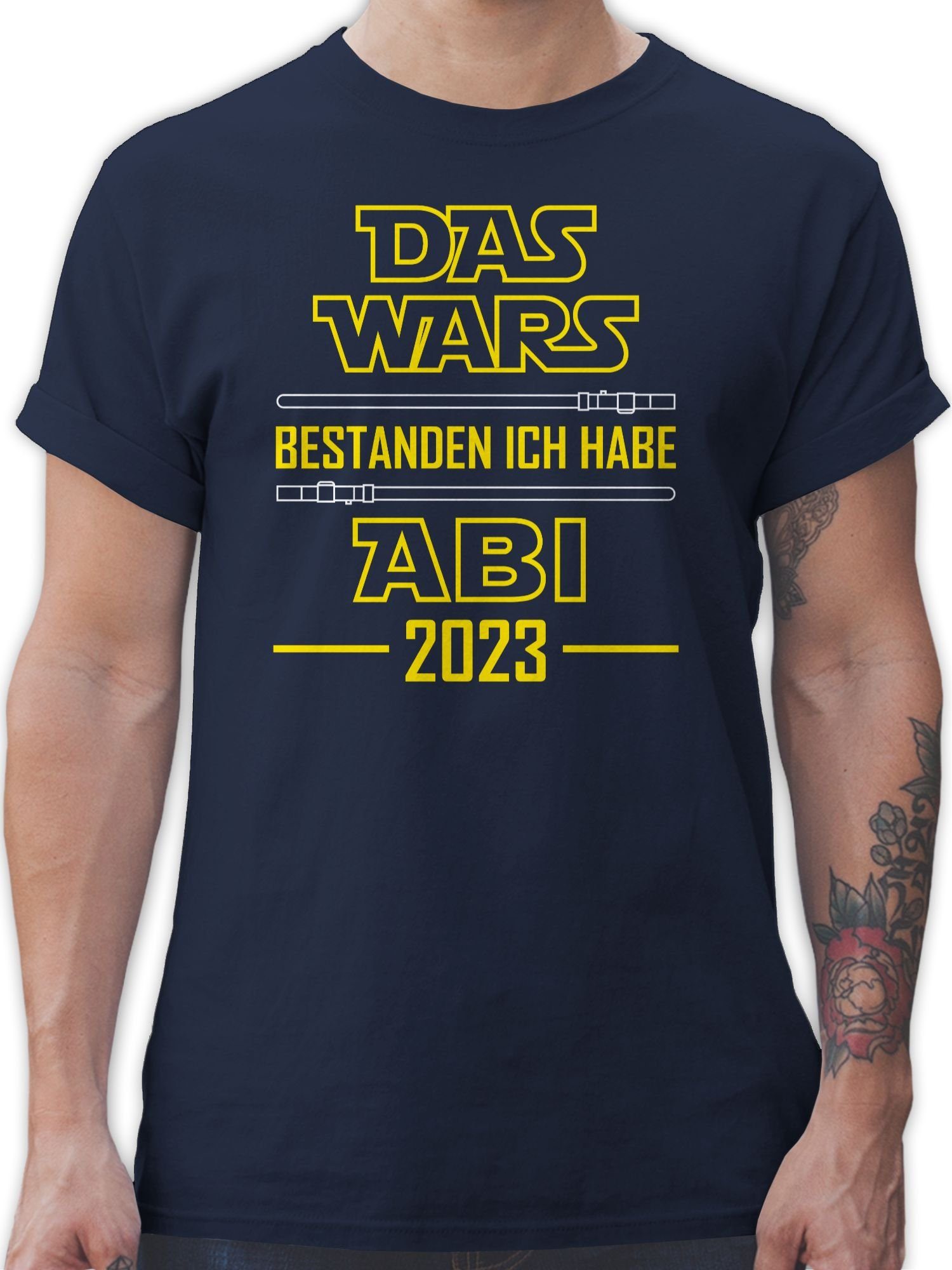 Shirtracer T-Shirt Das Wars bestanden ich habe Abi 2023 Abitur & Abschluss 2024 Geschenk 02 Navy Blau