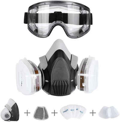 Fixkit CleanAir-Filter, Halb Gesicht Abdeckung wiederverwendbare-Gaz Maske mit austauschbaren Filtern gegen Chemikalien und Staub für Sprühen und Handmalen, Schweißen, Schleifen, Polieren usw