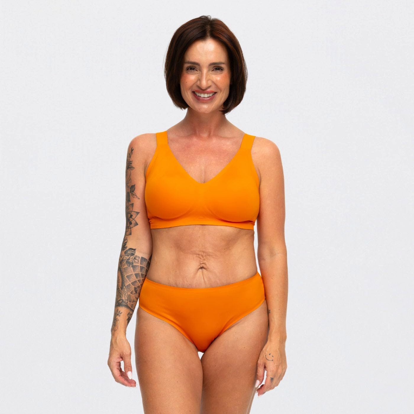 cfab (creamy fabrics) Bügelloser BH Comfort Minimizer BH-Sunset Orange-2XL (1-tlg)