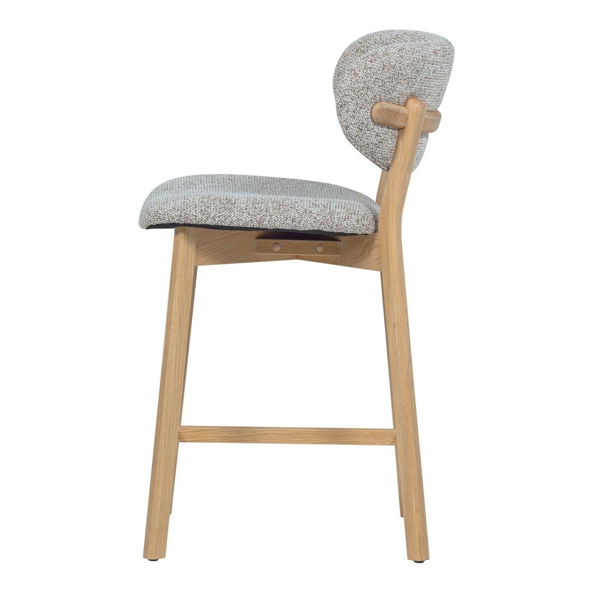 WOOOD Barhocker, Zeitloses Design, weiche Sitzfläche, stabile Rückenlehne