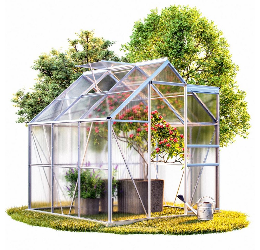 Gardebruk Gewächshaus, Aluminium 3,6m² mit Fundament 190x190cm inkl. Dachfenster Treibhaus | Rabatt: 34% Gardebruk Gewächshaus, Aluminium 3,6m² mit Fundament 190x190cm inkl. Dachfenster Treibhaus | Rabatt: 34%