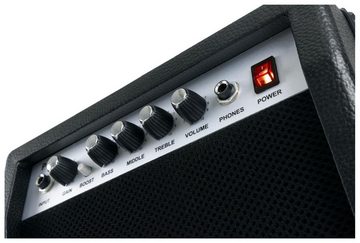 Rocktile PG-10 Gitarrenverstärker Verstärker (Gainregler mit Boostschalter, Kopfhörerausgang)