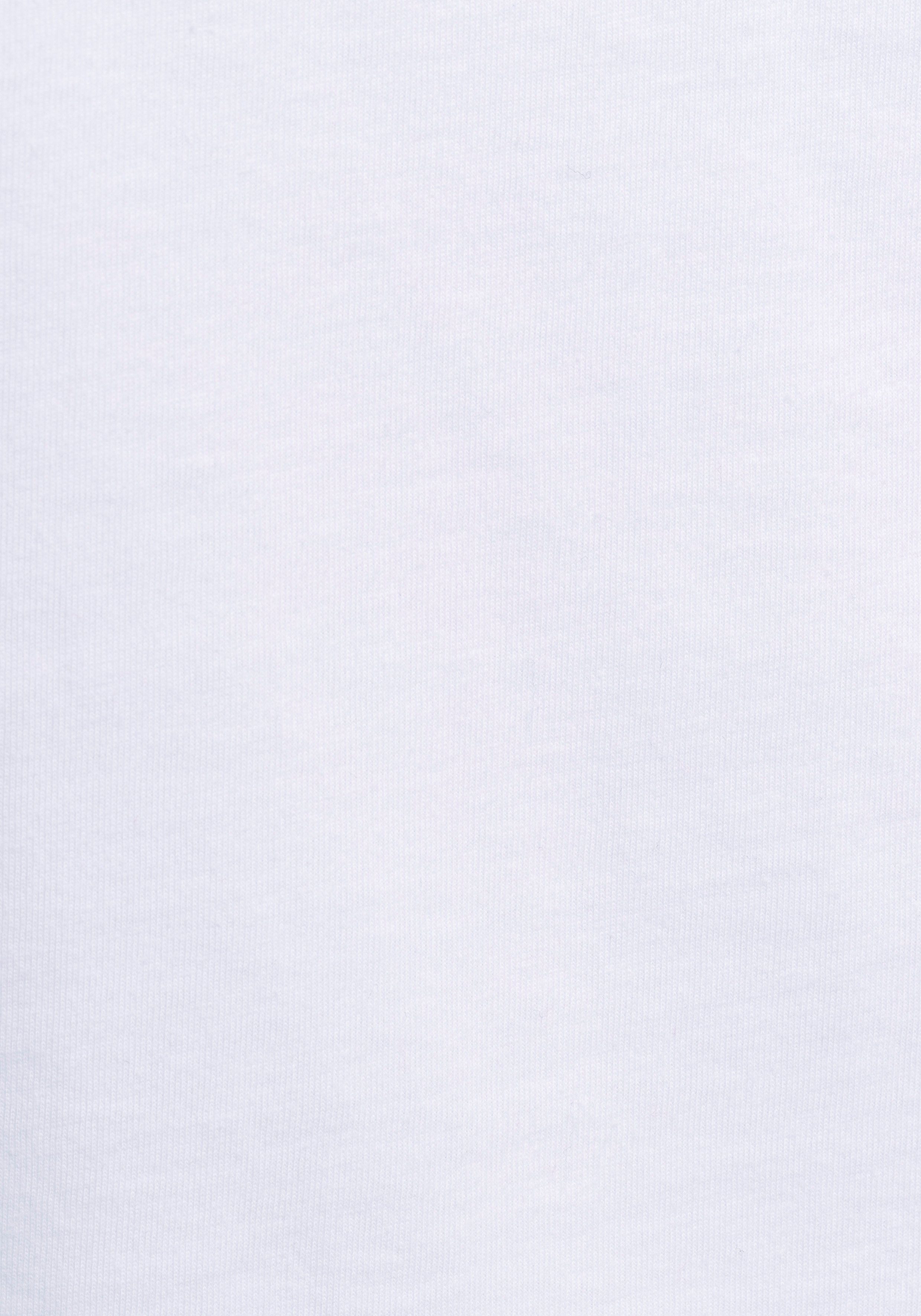 AJC Rundhalsshirt im Doppelpack gestreift mit solid + marine-weiß Stickerei kleiner