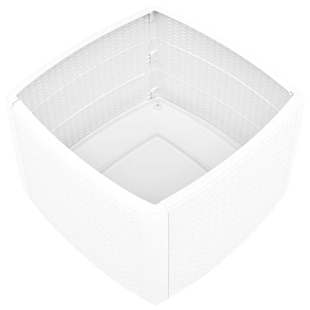 54×54×36,5 Beistelltisch Kunststoff vidaXL Weiß cm Gartentisch (1-St)