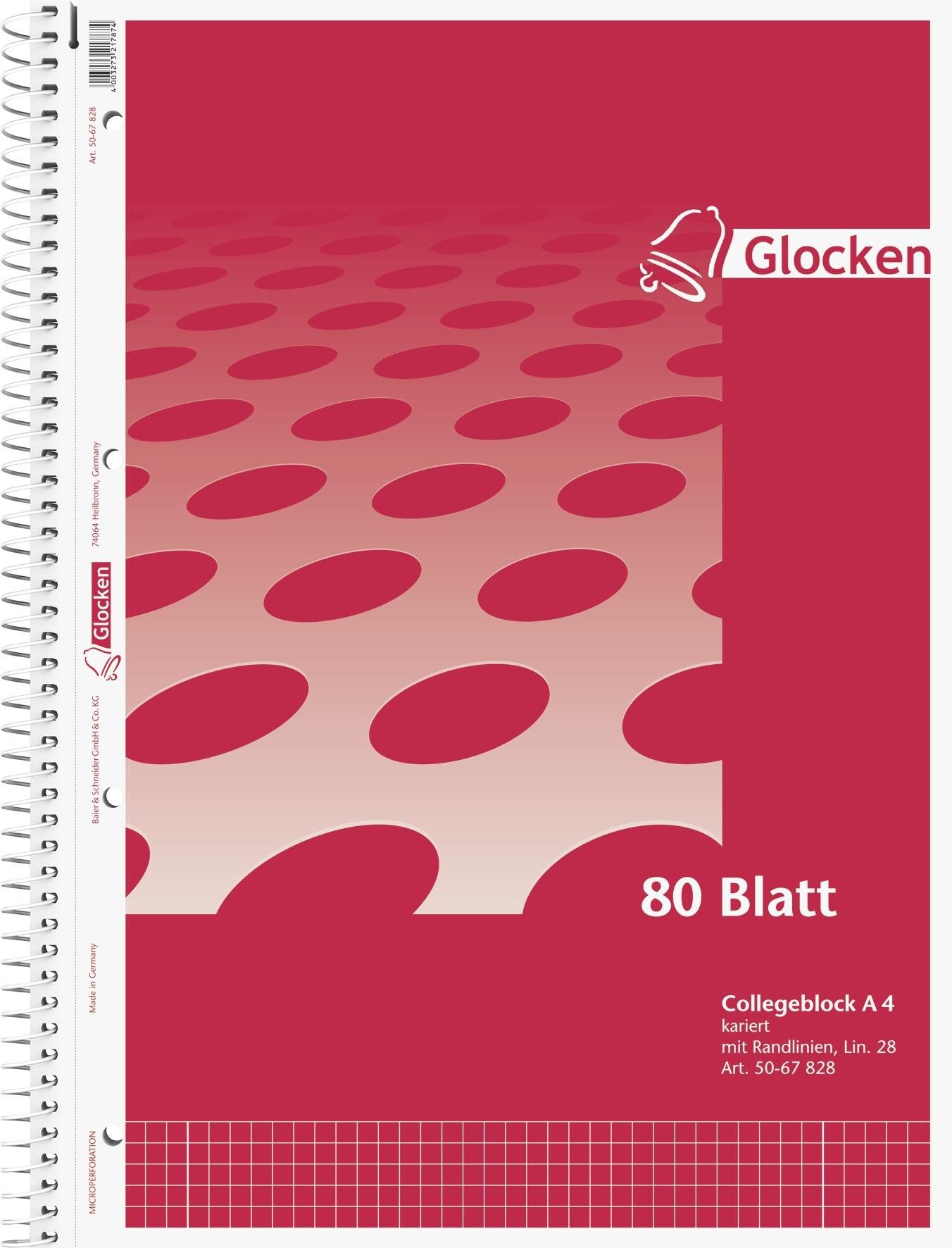 GLOCKEN Collegeblock Glocken Collegeblock A4 ECF Lineatur 28