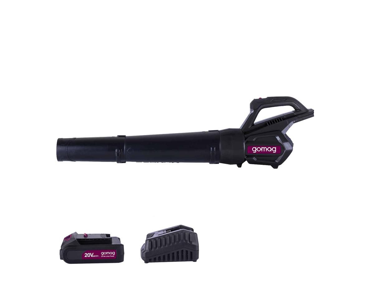 Gomag Akku-Laubbläser GO-LAB700 2,0 Ah Starterkit, (Set, 3 St), Maximal 155 km/h