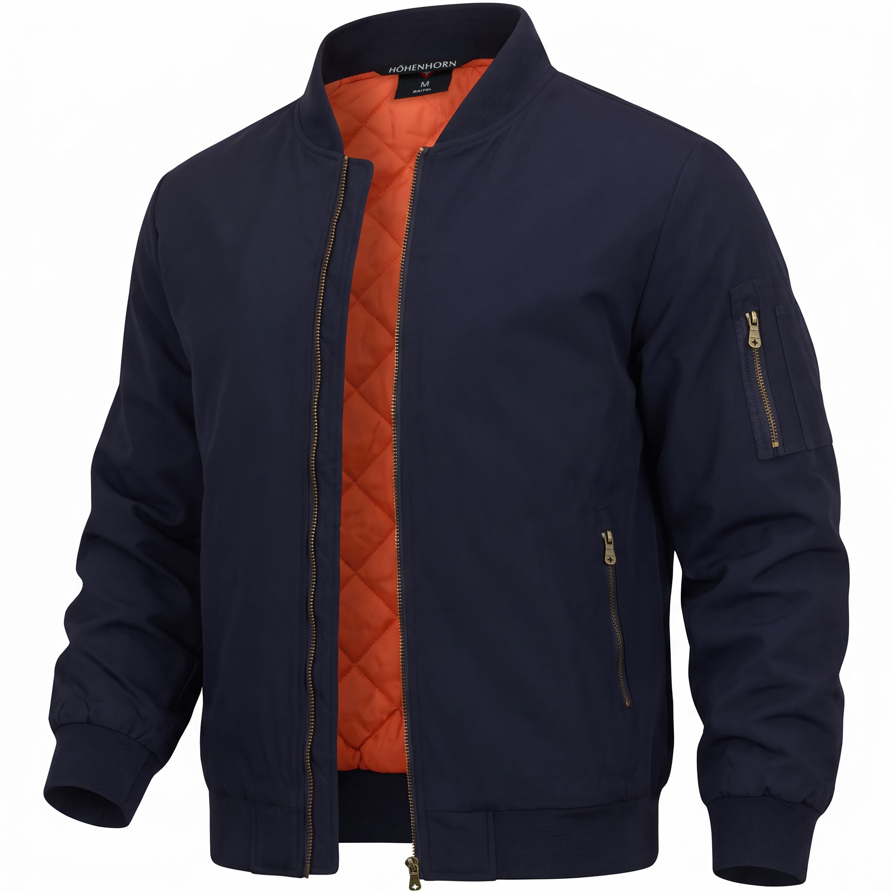 Höhenhorn Bomberjacke Baitel Herren Übergangsjacke College Jacke Fliegerjacke für Männer Wasserdicht
