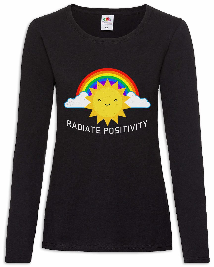 Urban Backwoods Langarmshirt Radiate Positivity Damen Langarmshirt Lesbian Gay Homosexual Lesbigay (1-tlg) Queer Homophil Fun Transgender
