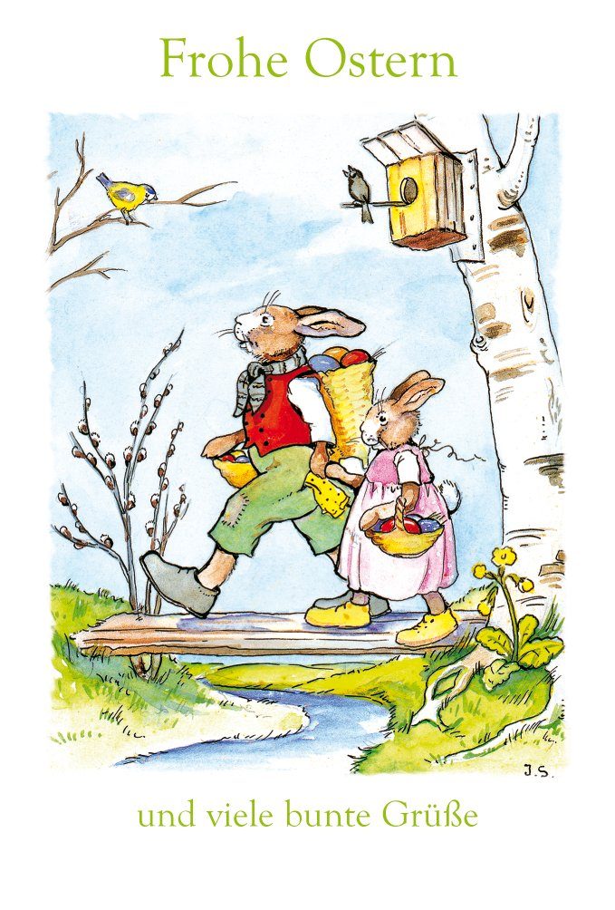 BSB Grußkarten Ostern - Glückwunschkarte im Format 11,5 x 17 cm mit Briefumschlag