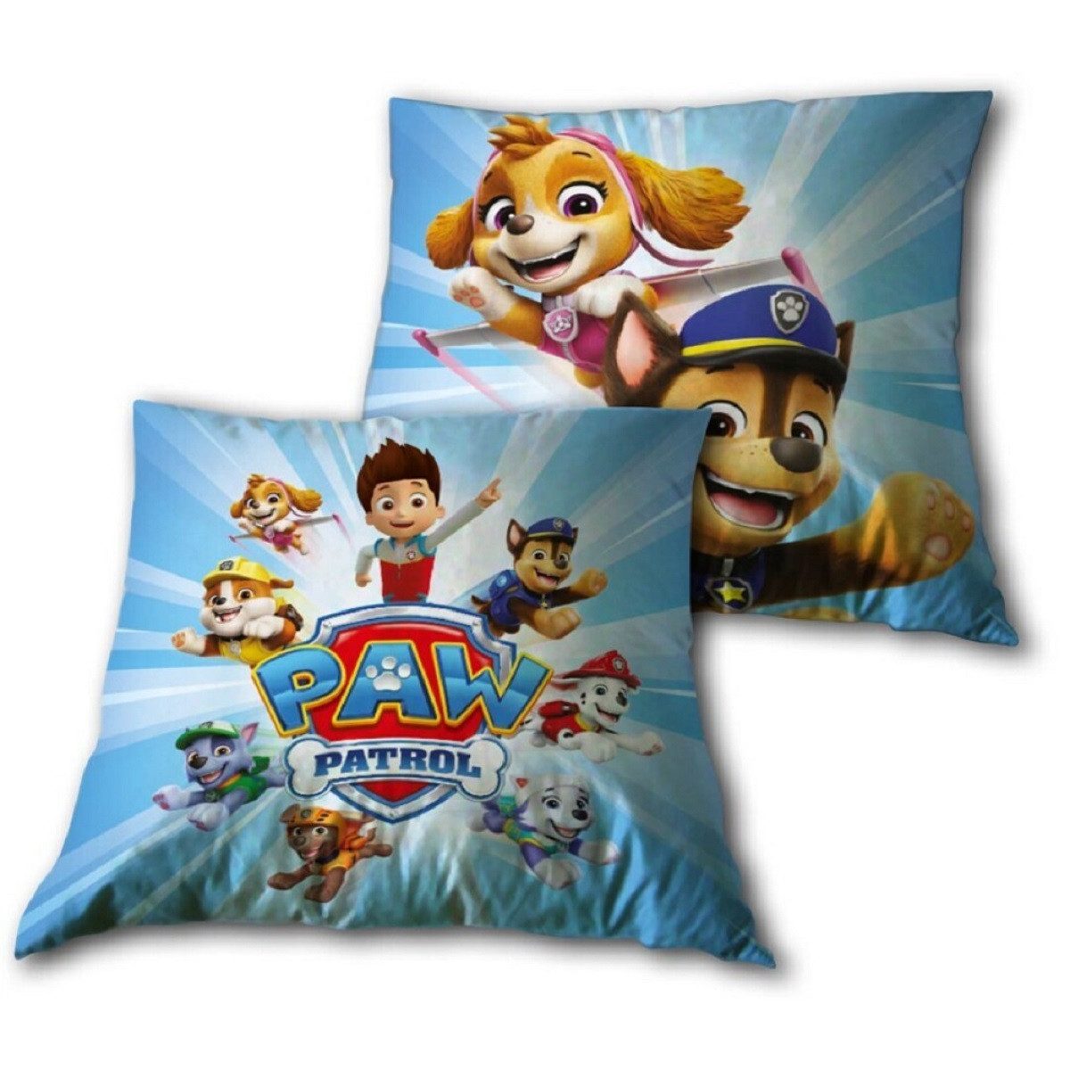 Aymax sprl Dekokissen Paw Patrol 1-Stück Kissen Velboa 40x40 cm Kinderkisse günstig online kaufen