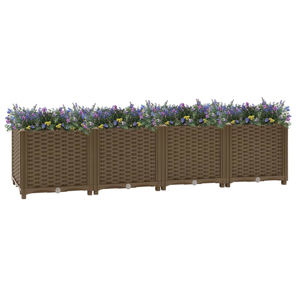 vidaXL Blumenkasten 160 x 40 x 38 cm Blumenkasten 160x40x38 cm aus Kunststoff für Garten B