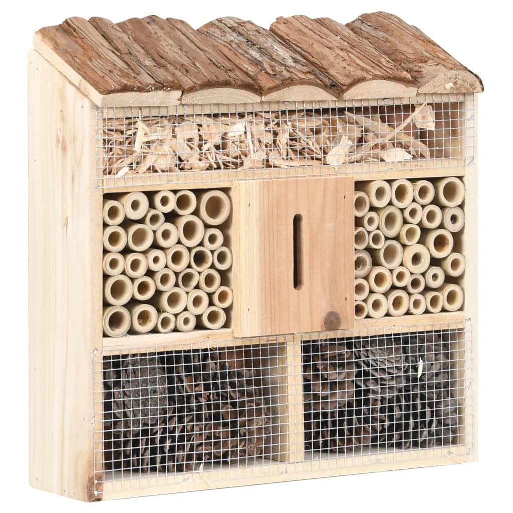 vidaXL Vogelhaus NA Insektenhotel 30x10x30 cm Tannenholz