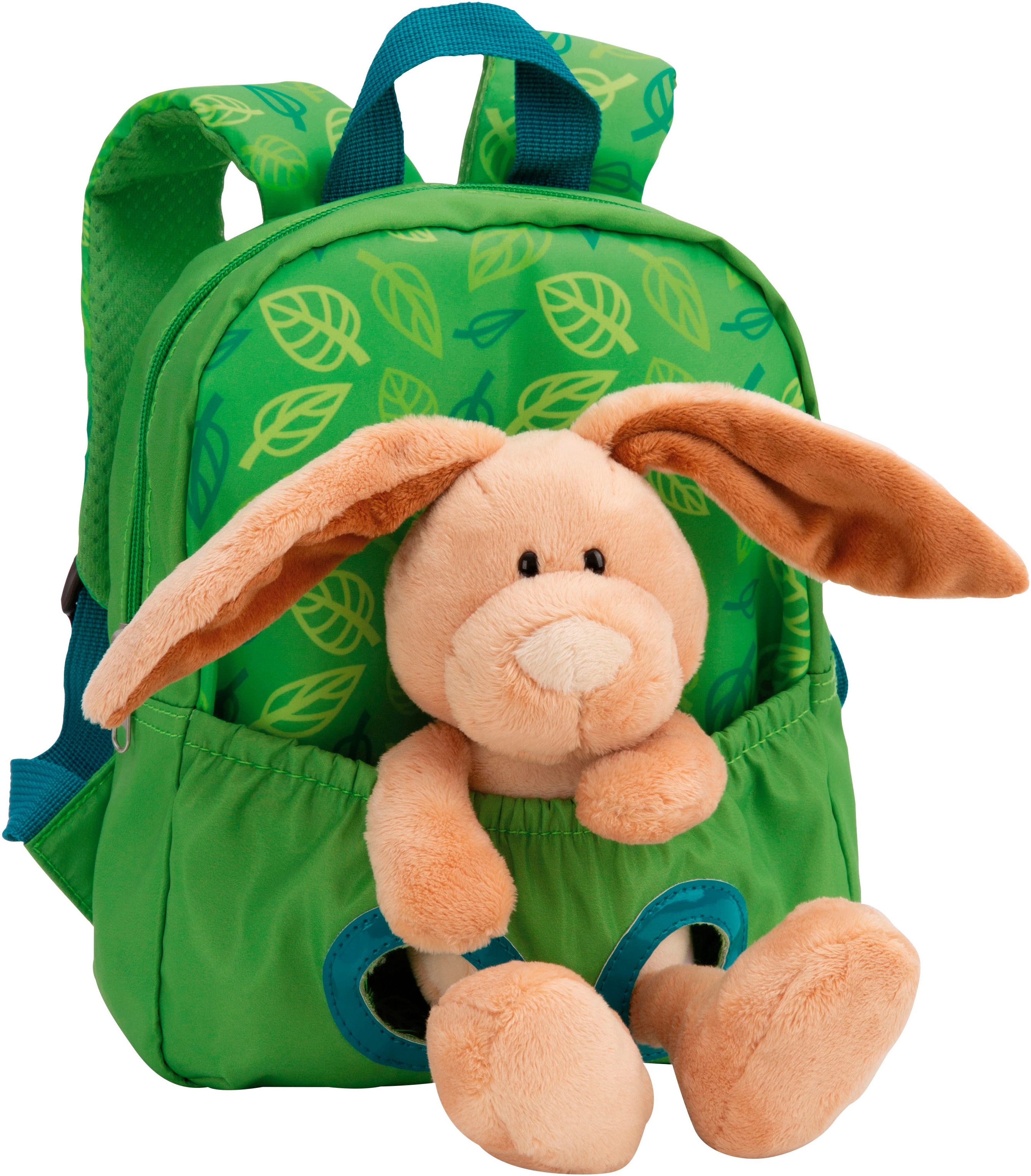 Nici Kinderrucksack Travel Friends, Rucksack mit Plüsch Hase, 25 cm