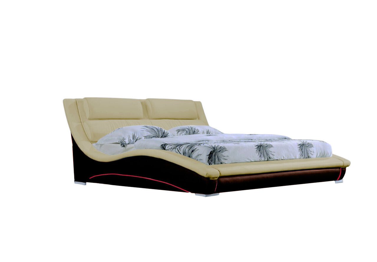 JVmoebel Lederbett POLSTERBETT LEDERBETT BETT BETT MODELL S-9110 160/180/200X220CM (BETT MODELL " NO.S-9110), Made in Europa