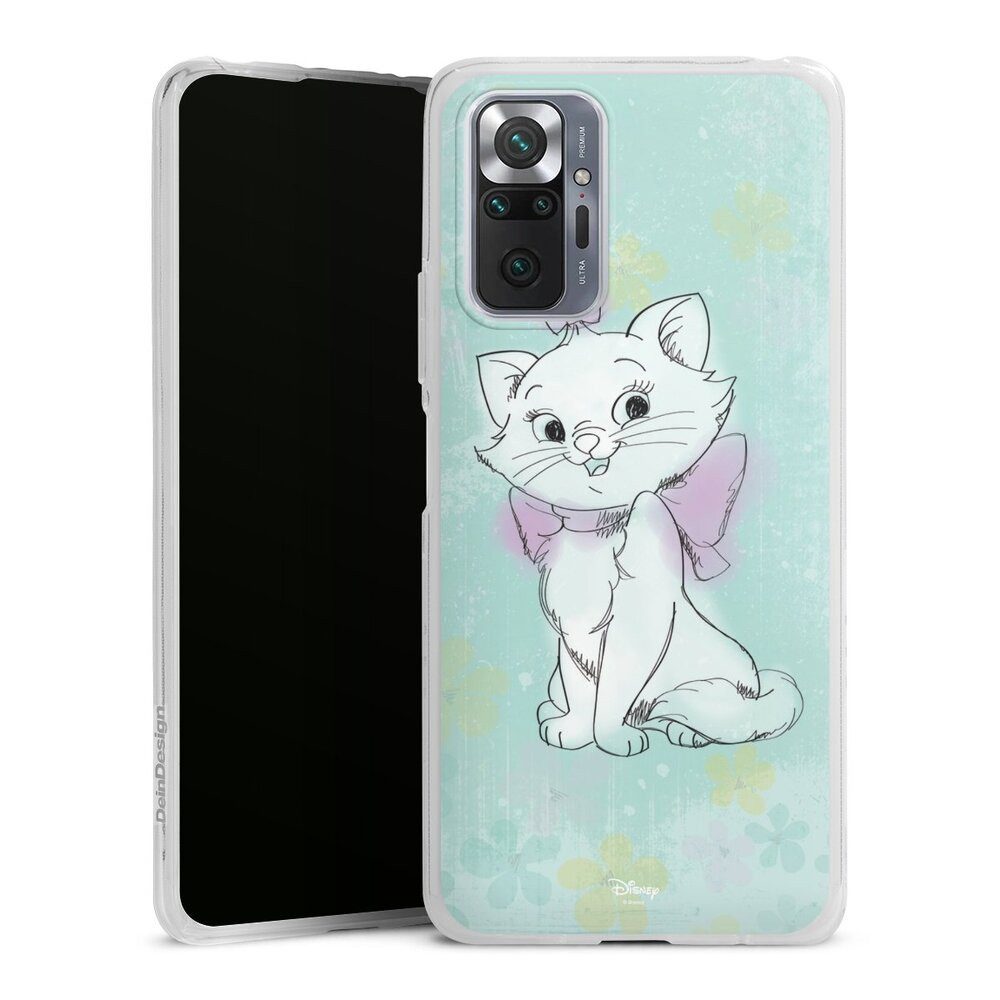 DeinDesign Handyhülle Aristocats Marie Disney Offizielles Lizenzprodukt Marie Watercolor, Xiaomi Redmi Note 10 Pro Silikon Hülle Bumper Case Handy Schutzhülle