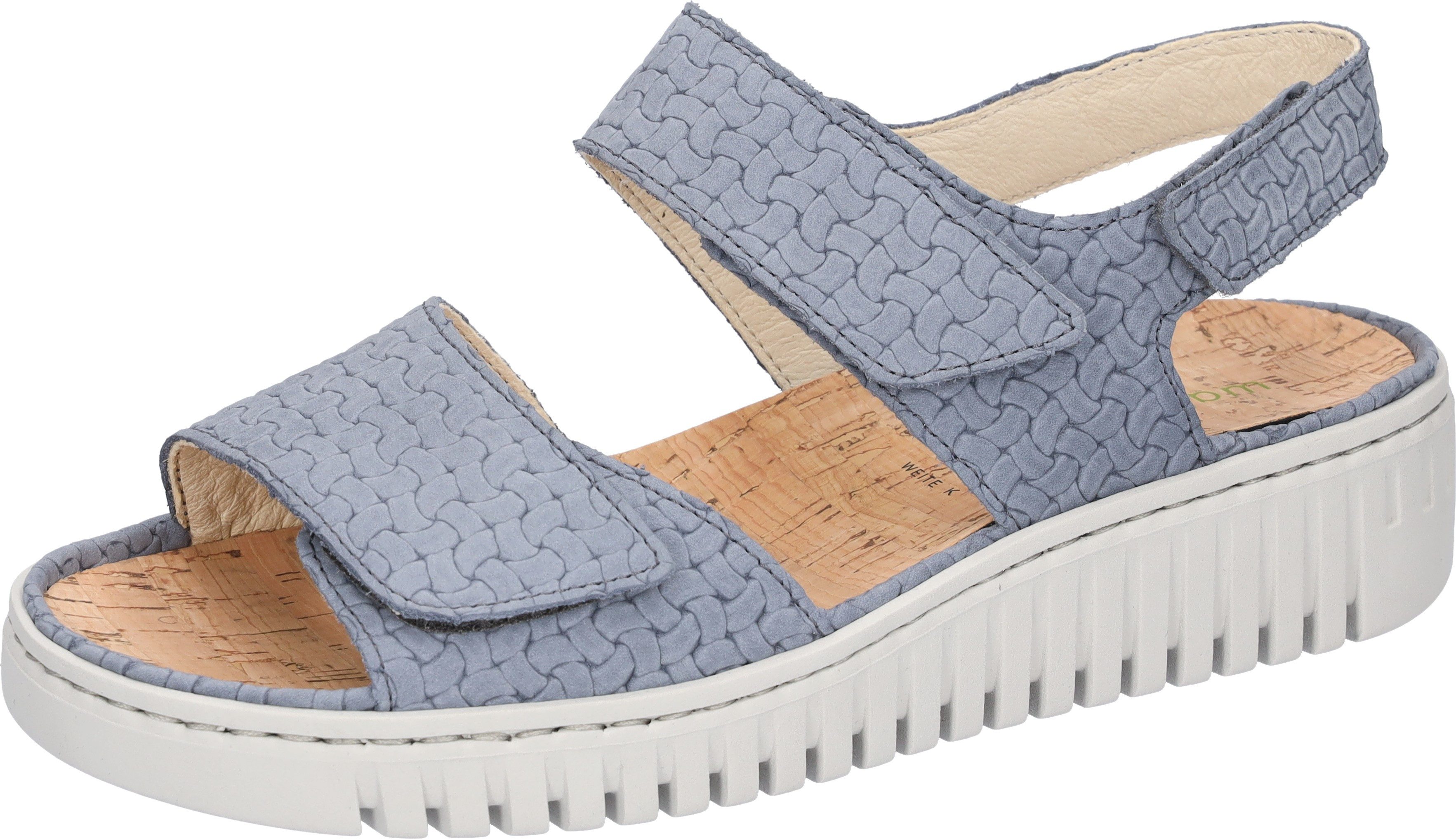 Waldläufer K-VALERIE Plateausandale Sommerschuh, Bequemschuh, Klettschuh in Extraweite K