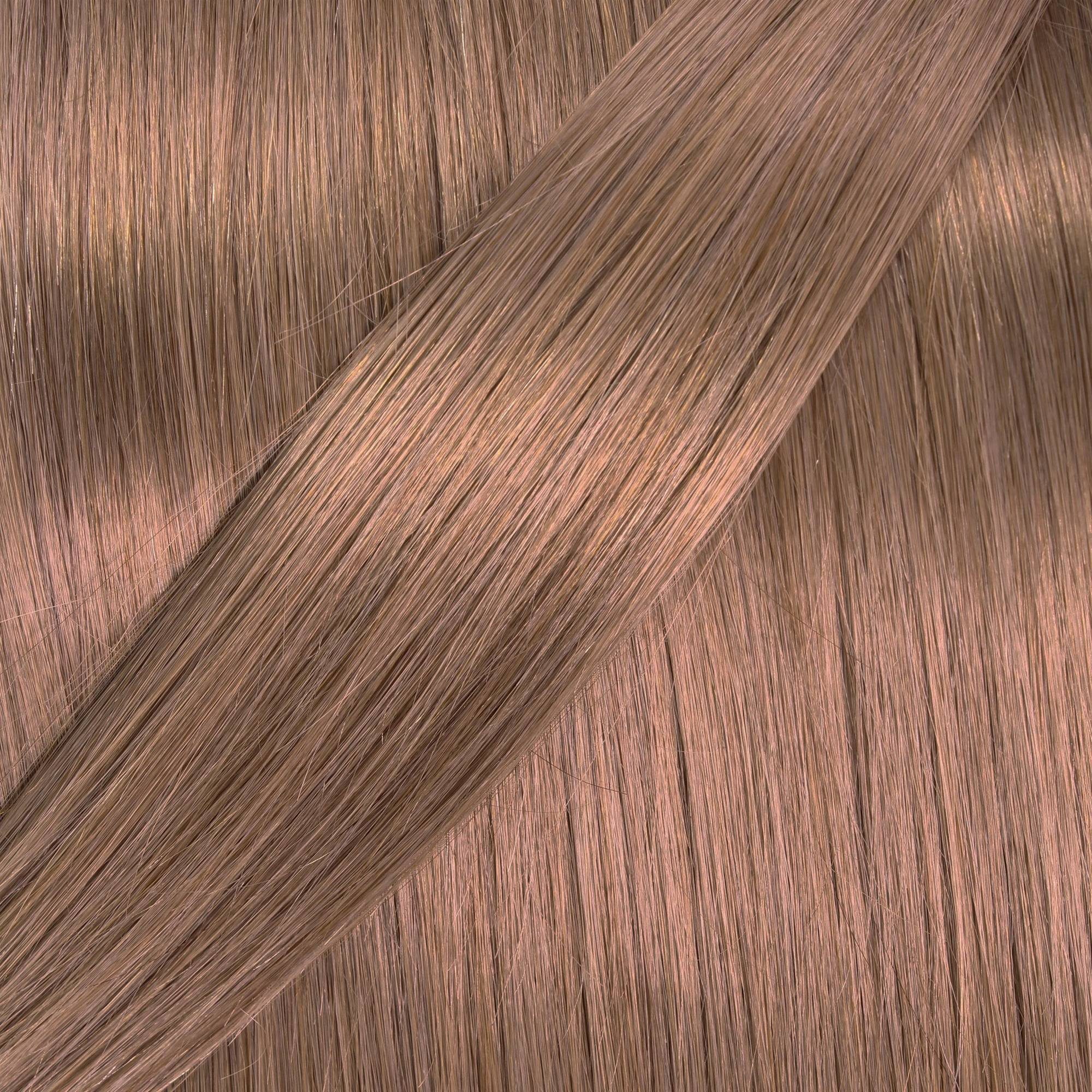 Hell-Lichtblond Bondings Gold-Asch gewellt #10/31 Premium 40cm hair2heart Echthaar-Extension