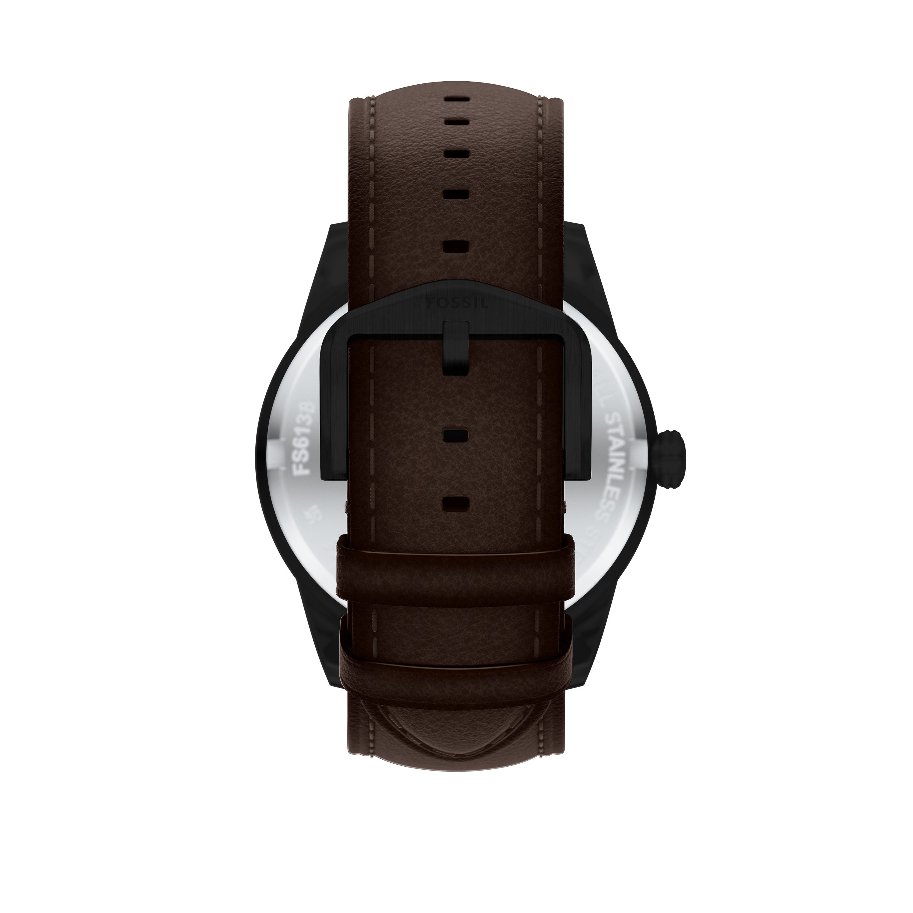 Fossil Quarzuhr Pearson FS6138, Armbanduhr, Herrenuhr, Lederarmband, analog, Tag, Wochentag