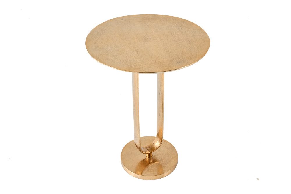 riess-ambiente Beistelltisch ELEGANCE 60cm gold (Einzelartikel, 1-St), Wohnzimmer · Aluminium-Metall · rund · handmade · Modern Design
