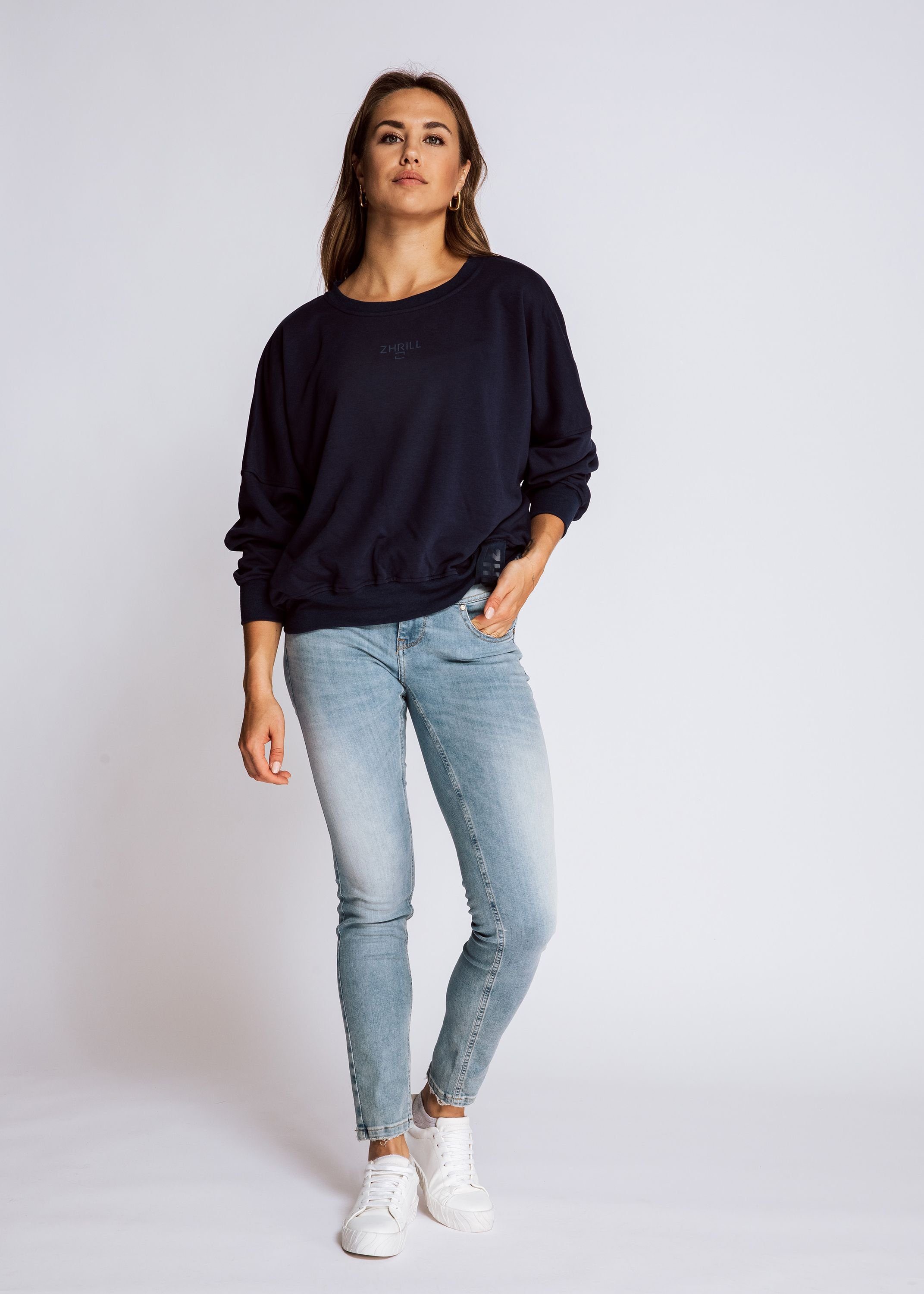 Zhrill Sweatshirt Sweater LUANA Navy (0-tlg) günstig online kaufen
