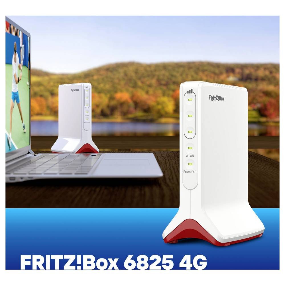 Fritz! Box 6825 4G WLAN Router mit Modem Integriertes Modem: LTE 2.4 ...