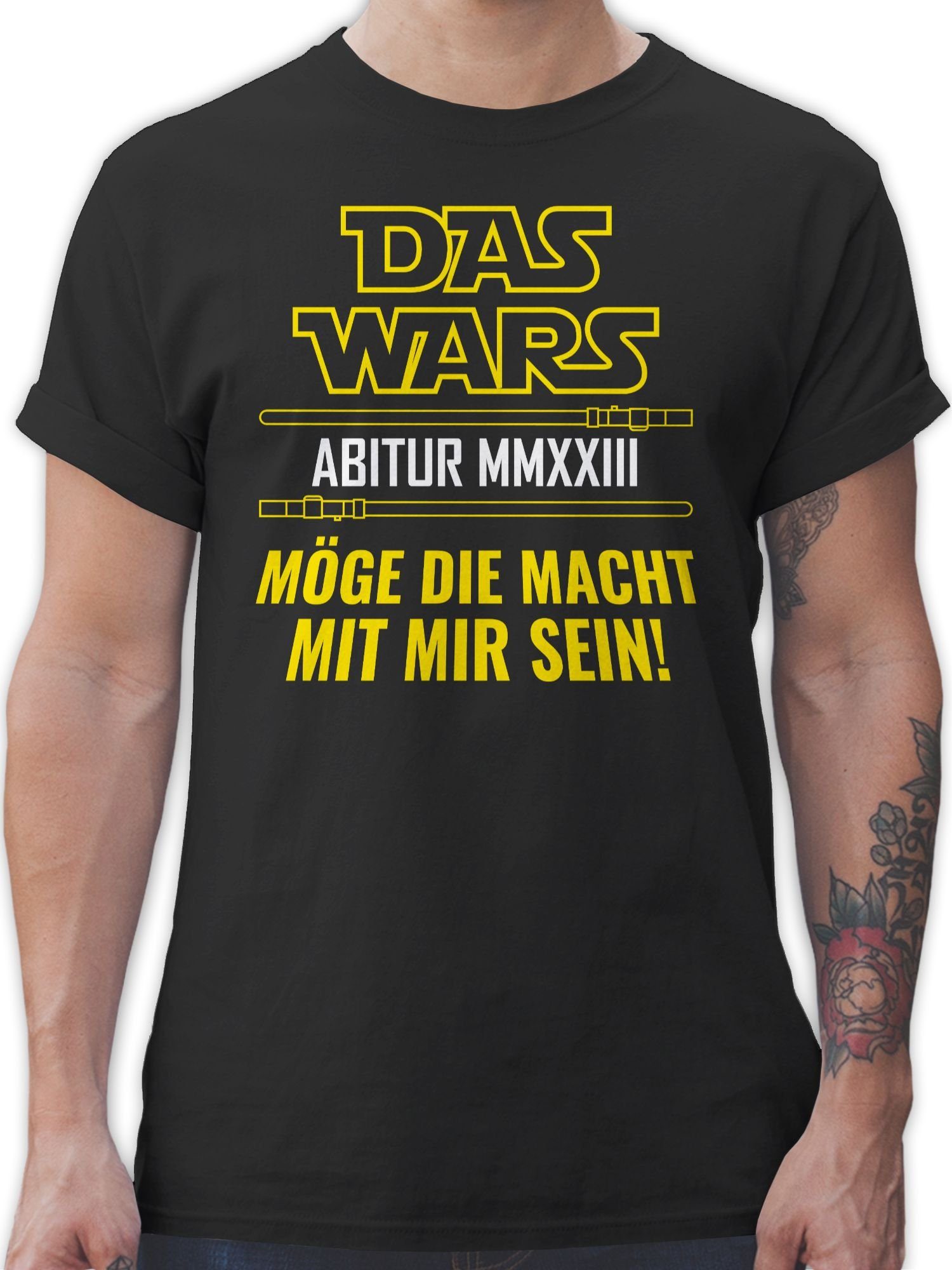 Shirtracer T-Shirt Das Wars Abi 2023 Abitur & Abschluss 2024 Geschenk 01 Schwarz