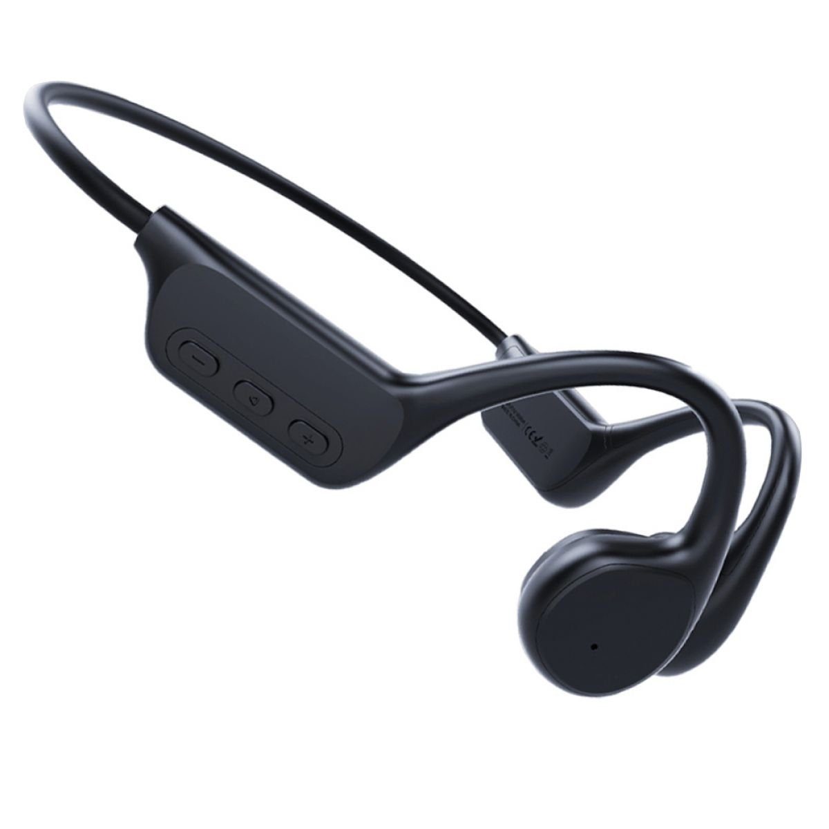 Jormftte Knochenschall Kopfhörer Bluetooth,Kabellos Sport Kopfhörer,für laufen Kopfhörer Schwarz