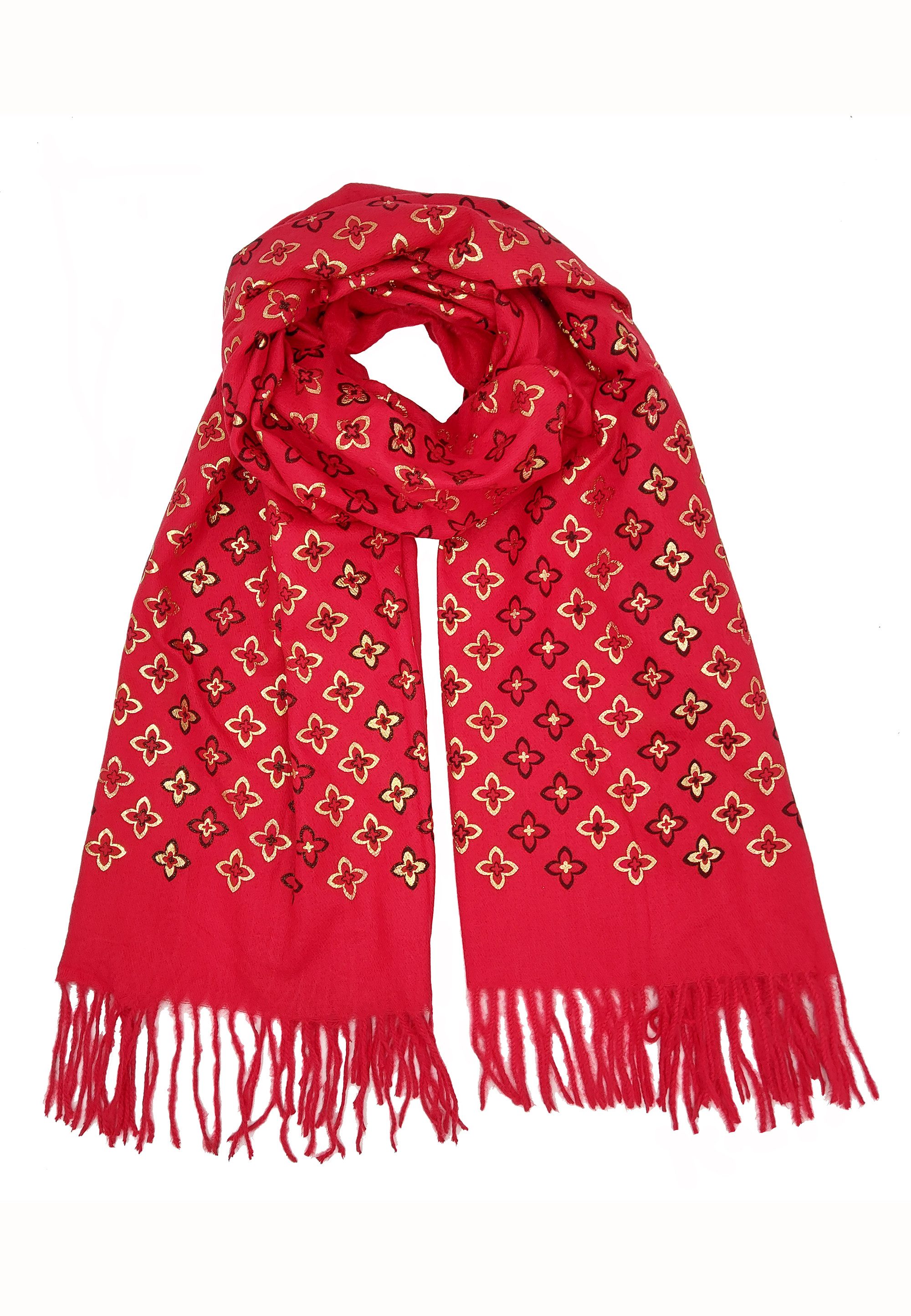 Cassandra Accessoires Schal Winterschal "Lydia", mit Goldprint, mit Wolle günstig online kaufen