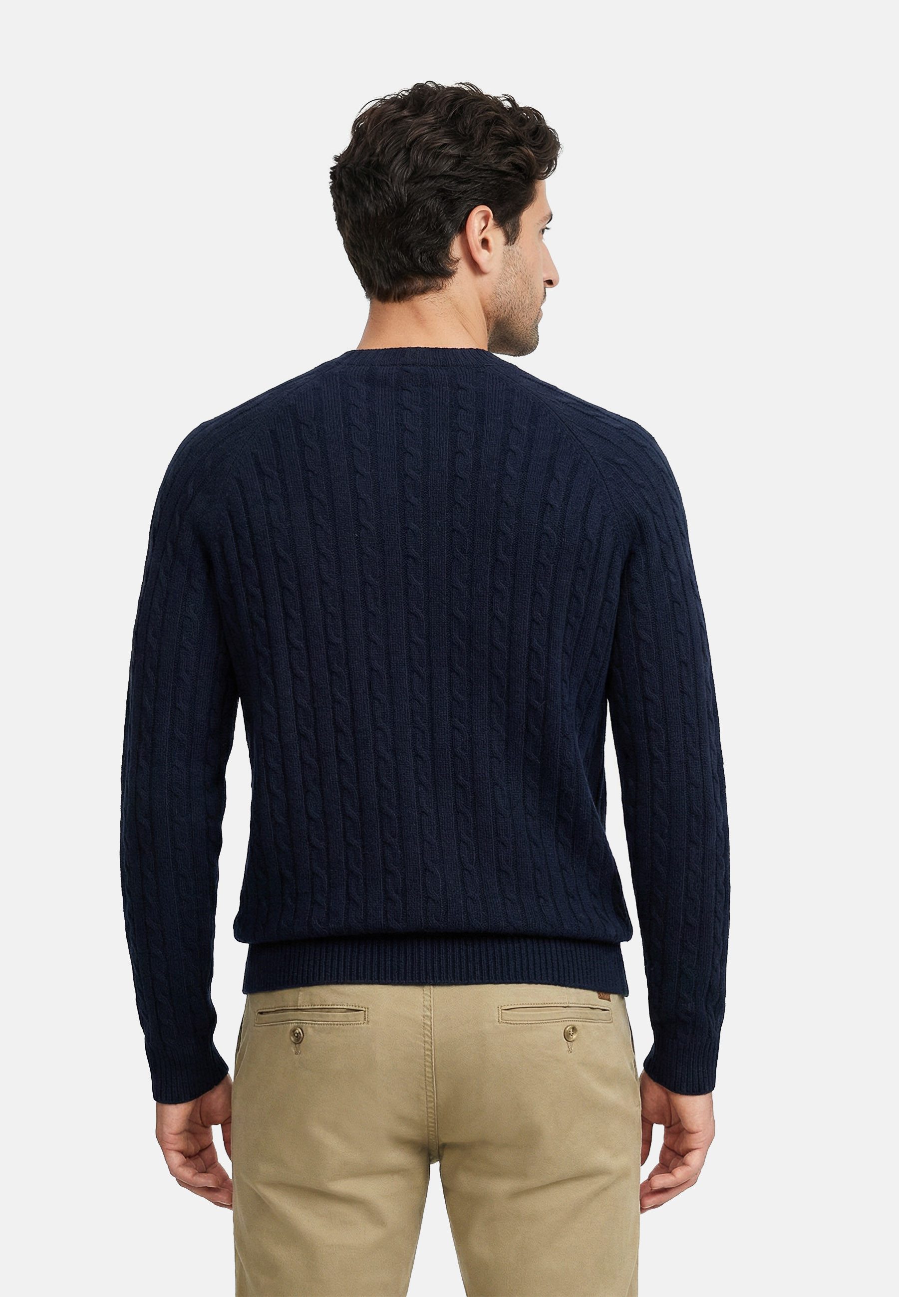 Kronstadt Strickpullover Herren KSFlynn Strickpullover Herrenpullover Strickpullover mit zeitlosem Zopfmuster