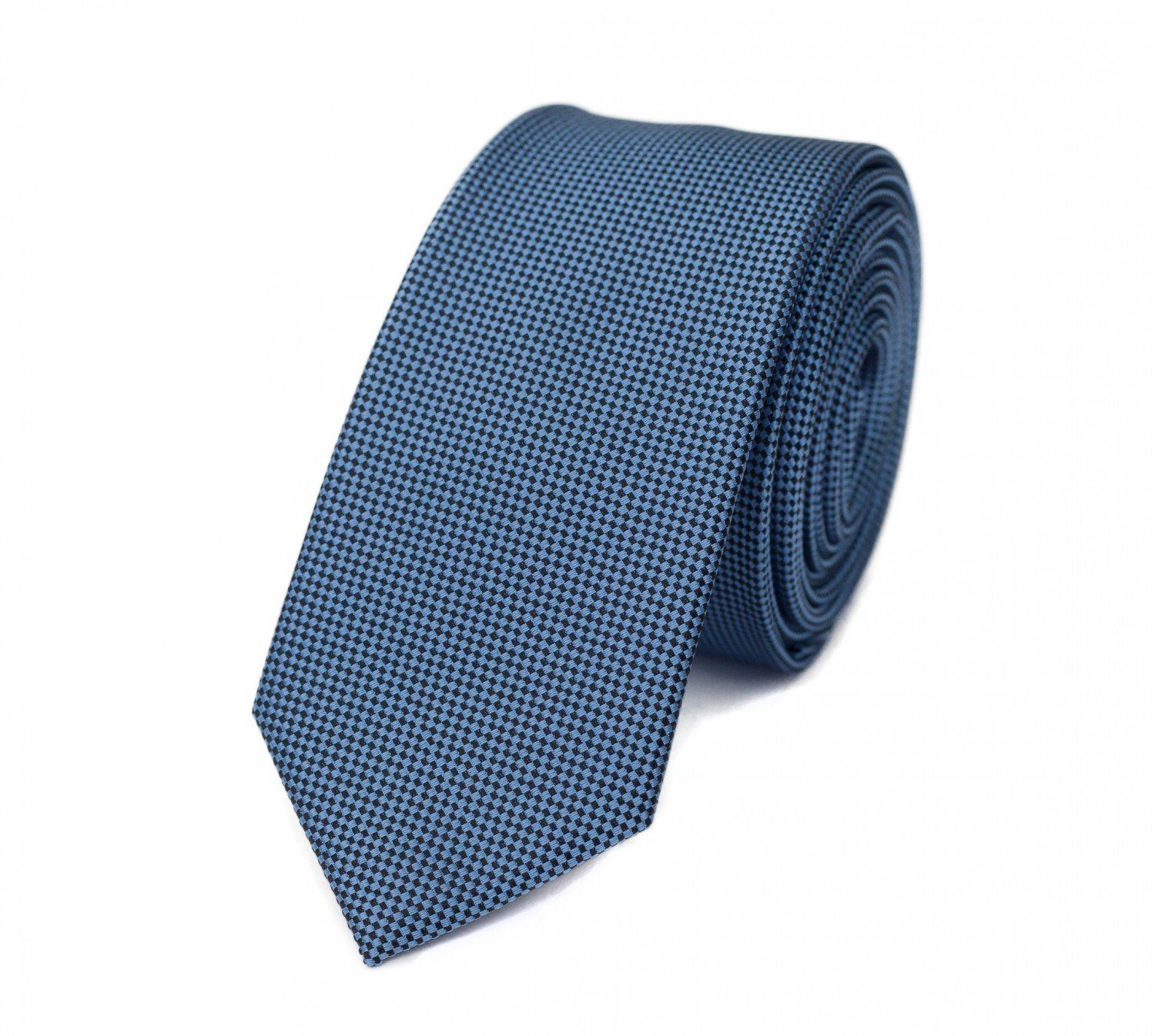 Farini Box, Struktur Blautöne Männer Kariert) 6cm Schmal Herren (6cm), Cobalt Krawatten in Blau Schwarz Salts/Black Fabio Schlipse Krawatte (ohne - - klassische