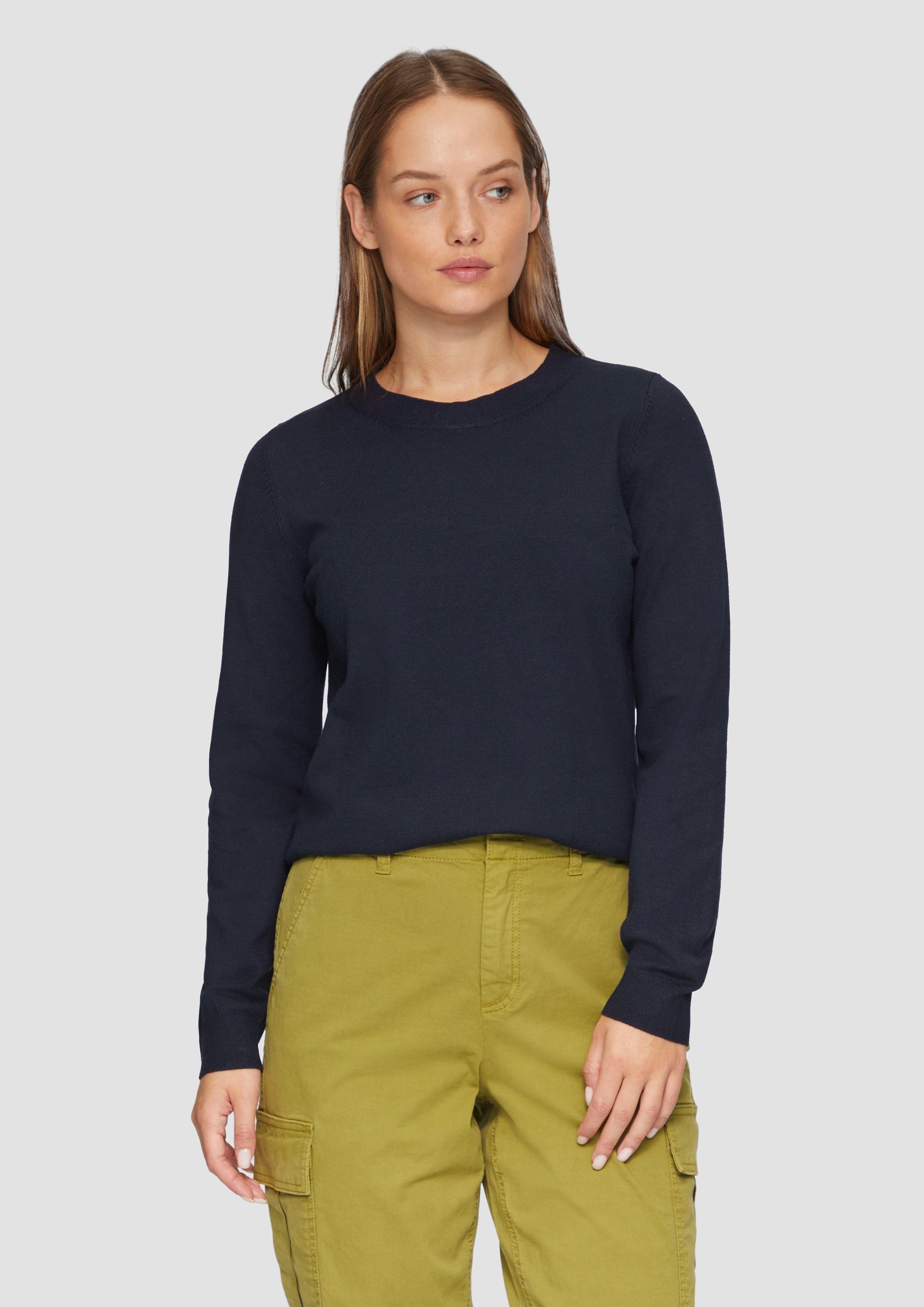 s.Oliver Strickpullover - Pullover - leichter Strickpullover mit Rundhalsau günstig online kaufen