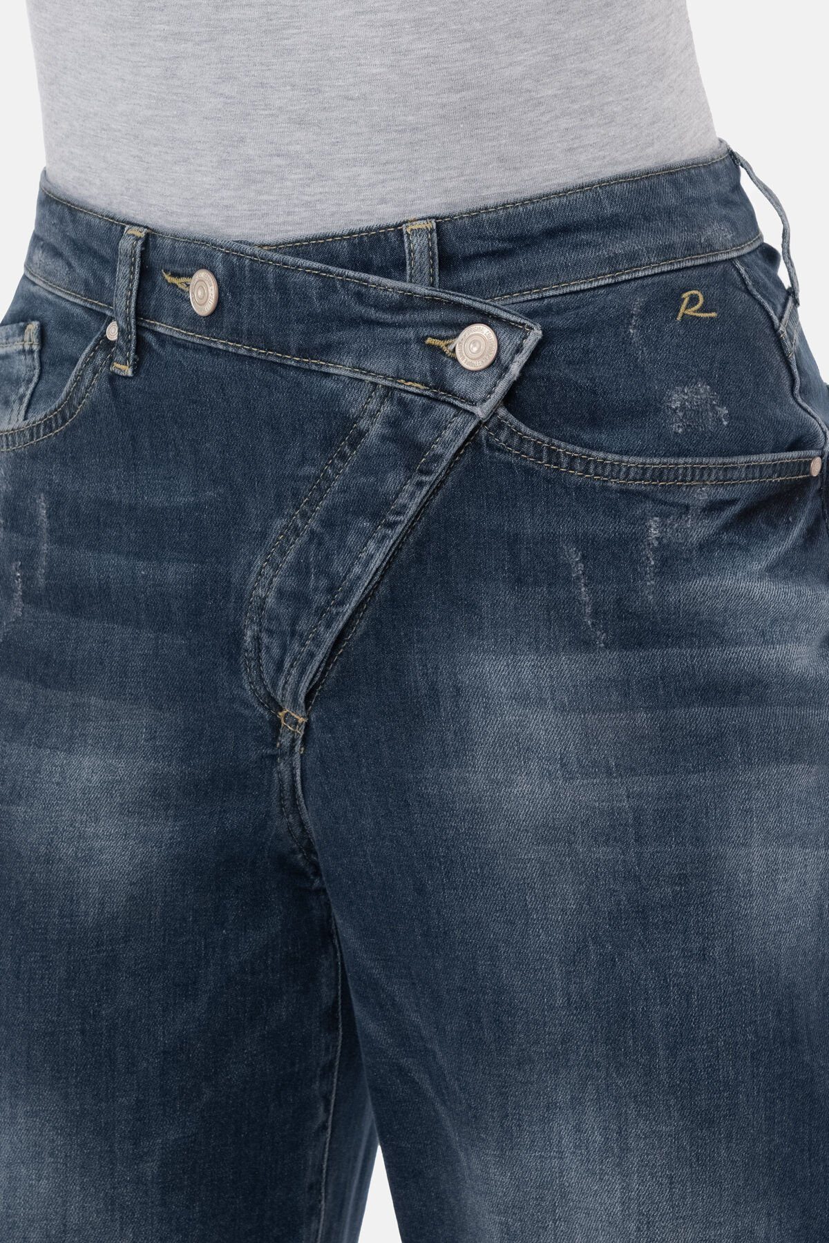 dunkelblau Pants Gianna diagonalem Verschluss mit 7/8-Jeans Recover