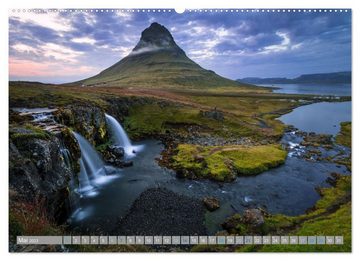 CALVENDO Wandkalender Island -Eine Reise durch Island- (Premium, hochwertiger DIN A2 Wandkalender 2023, Kunstdruck in Hochglanz)