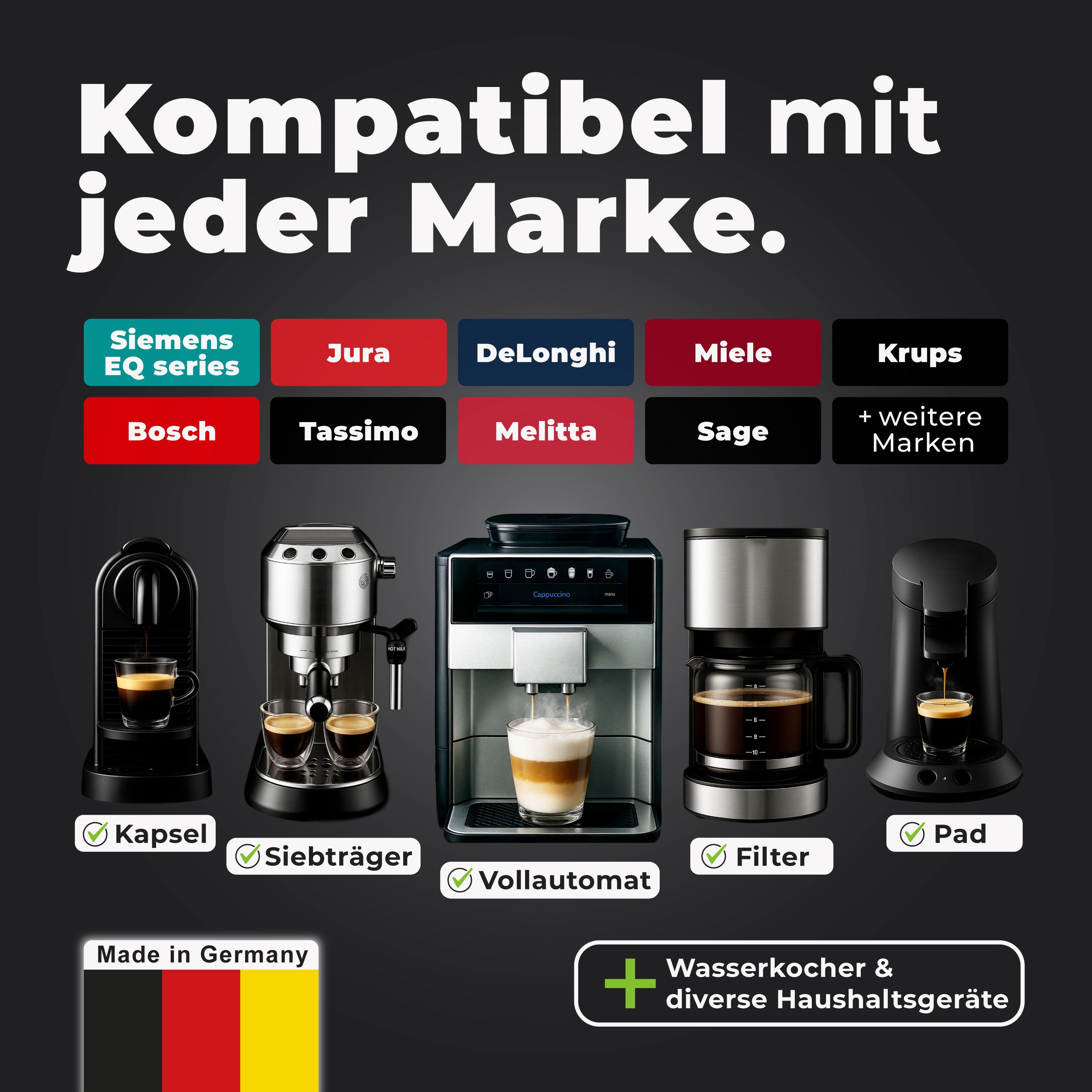 CLENESSO Entkalkungstabletten (für Kaffeevollautomaten und diverse Haushaltsgeräte)