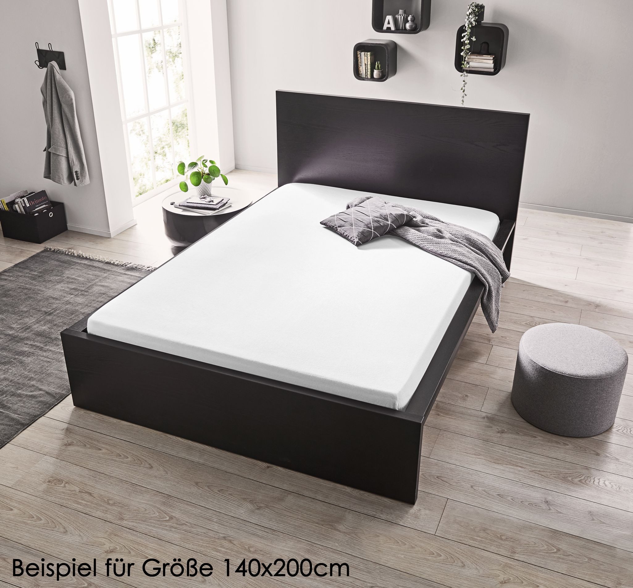 JACK Spannbettlaken JACK hochwertiges Laken Satin Uni Spannbetttuch Gummizug, Satin, Gummizug: Rundumgummizug, (1 Stück), 90-100 / 140-150 / 180-200 x 200 cm, verschiedene Farben